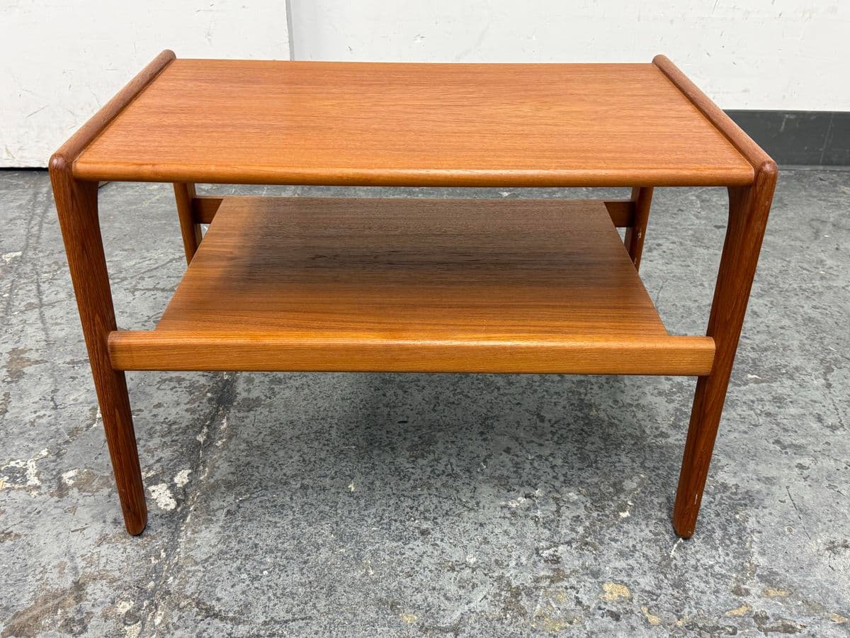 Salin Nyborg Teak Two Tiered Side Table, Mid 20th Century - Thumbnail 4