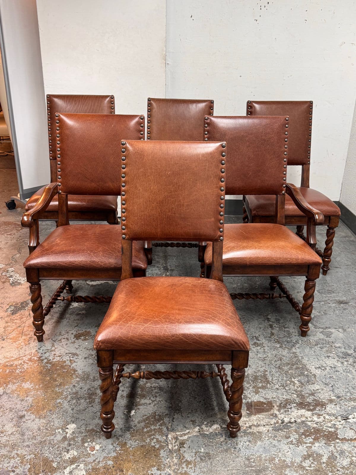 Stanley Furniture Barley Twist Chairs, Set of Six - Thumbnail 3