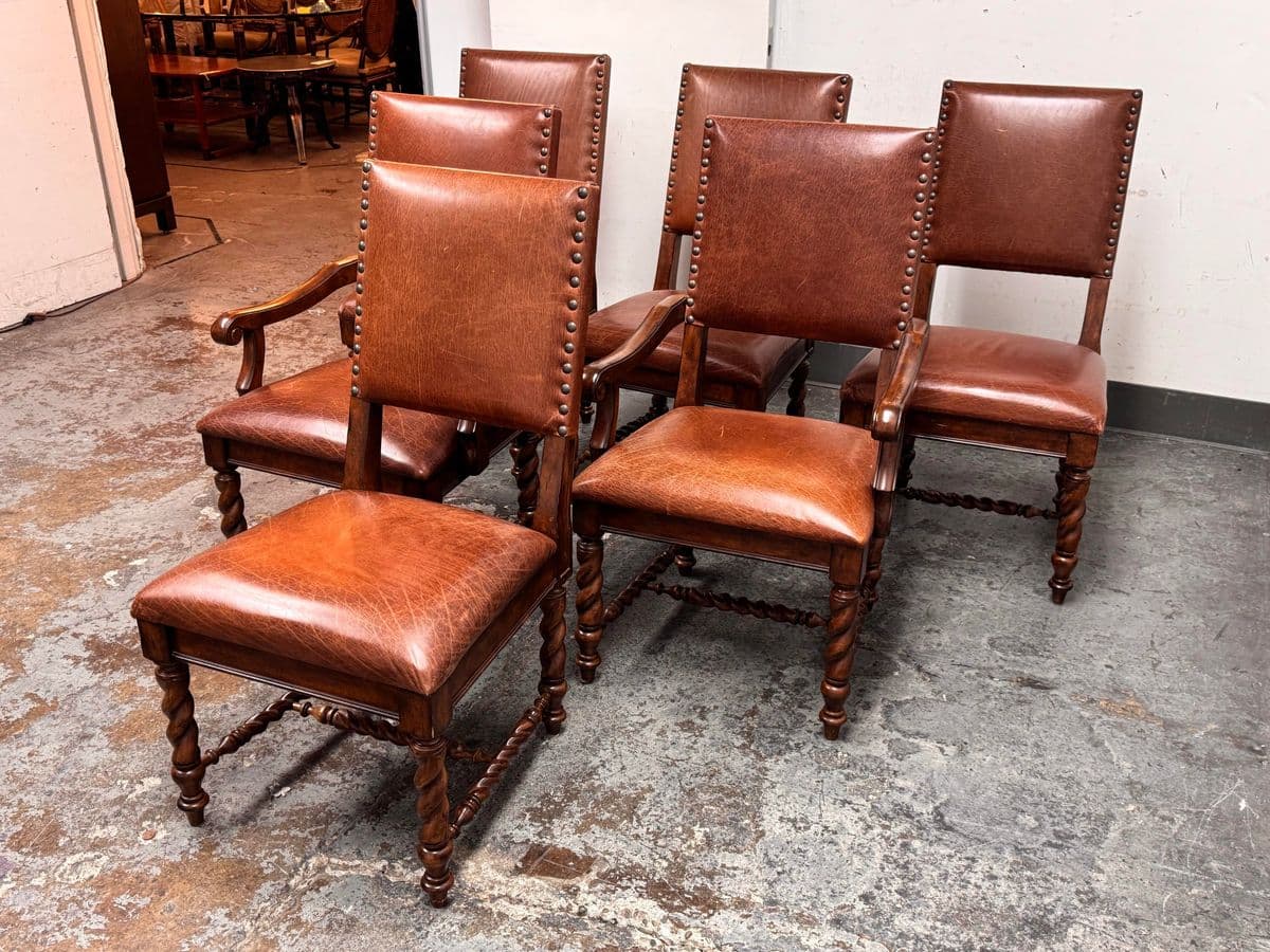 Stanley Furniture Barley Twist Chairs, Set of Six - Thumbnail 4