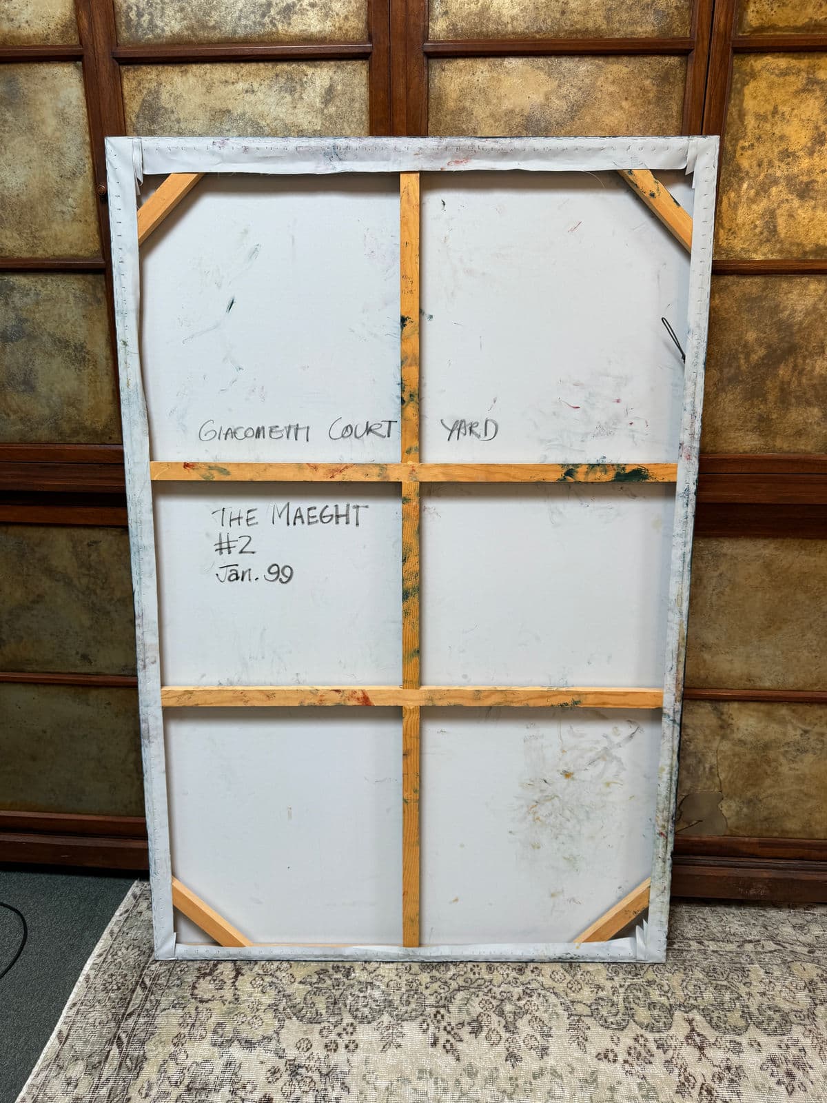 Katherine Dunn Giacometti Courtyard Oil Painting, Circa 1999 - Thumbnail 8