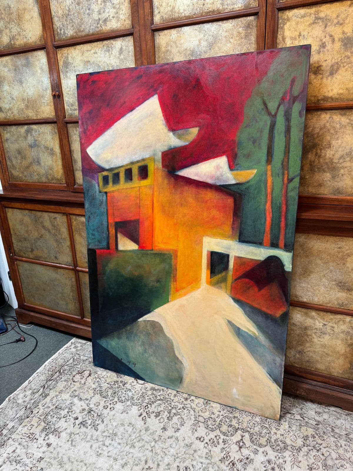 Katherine Dunn Giacometti Courtyard Oil Painting, Circa 1999 - Thumbnail 11