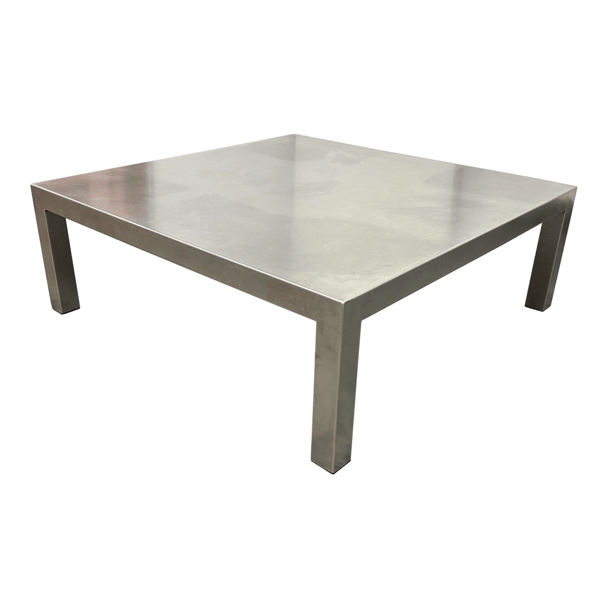 Maria Pergay Style French Stainless Steel Coffee Table - Thumbnail 2