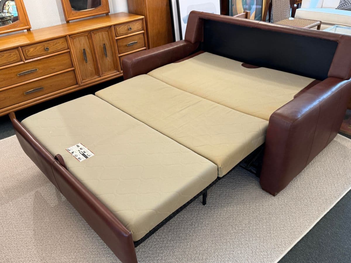 American Leather Lisbon Sleeper Sofa, Mont Blanc Leather - Thumbnail 5