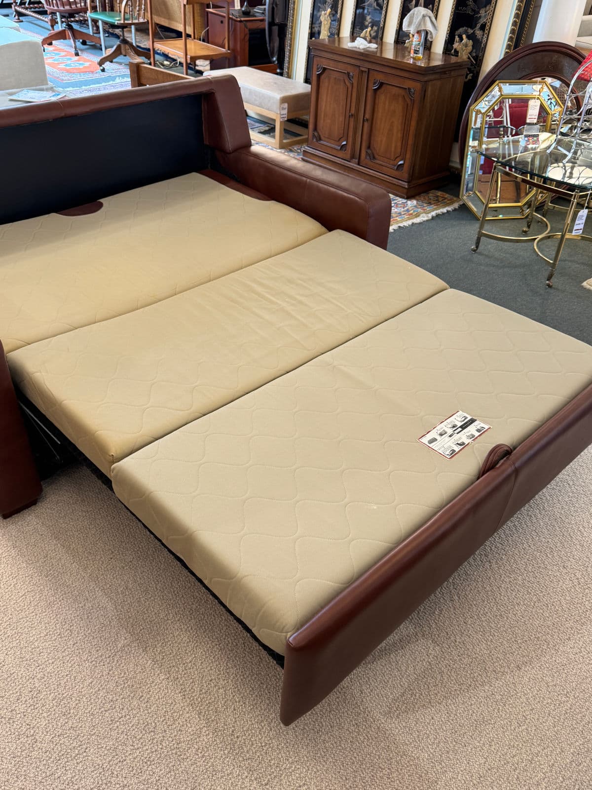 American Leather Lisbon Sleeper Sofa, Mont Blanc Leather - Thumbnail 6