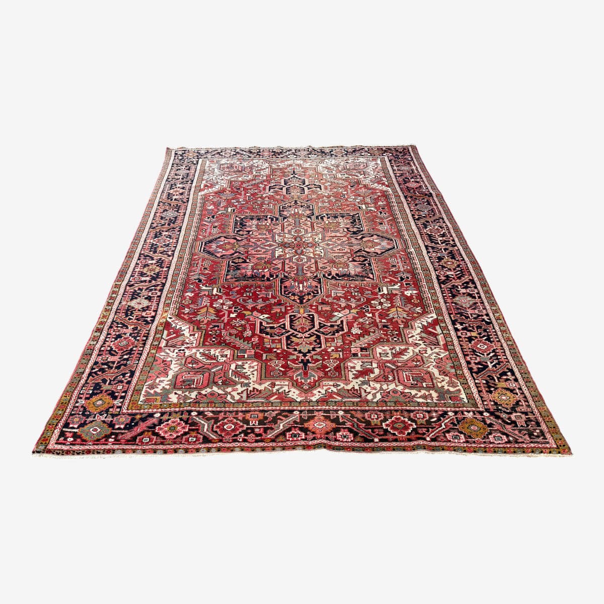 8ft 1in X 11ft Heriz Persian Area Rug - Image 1
