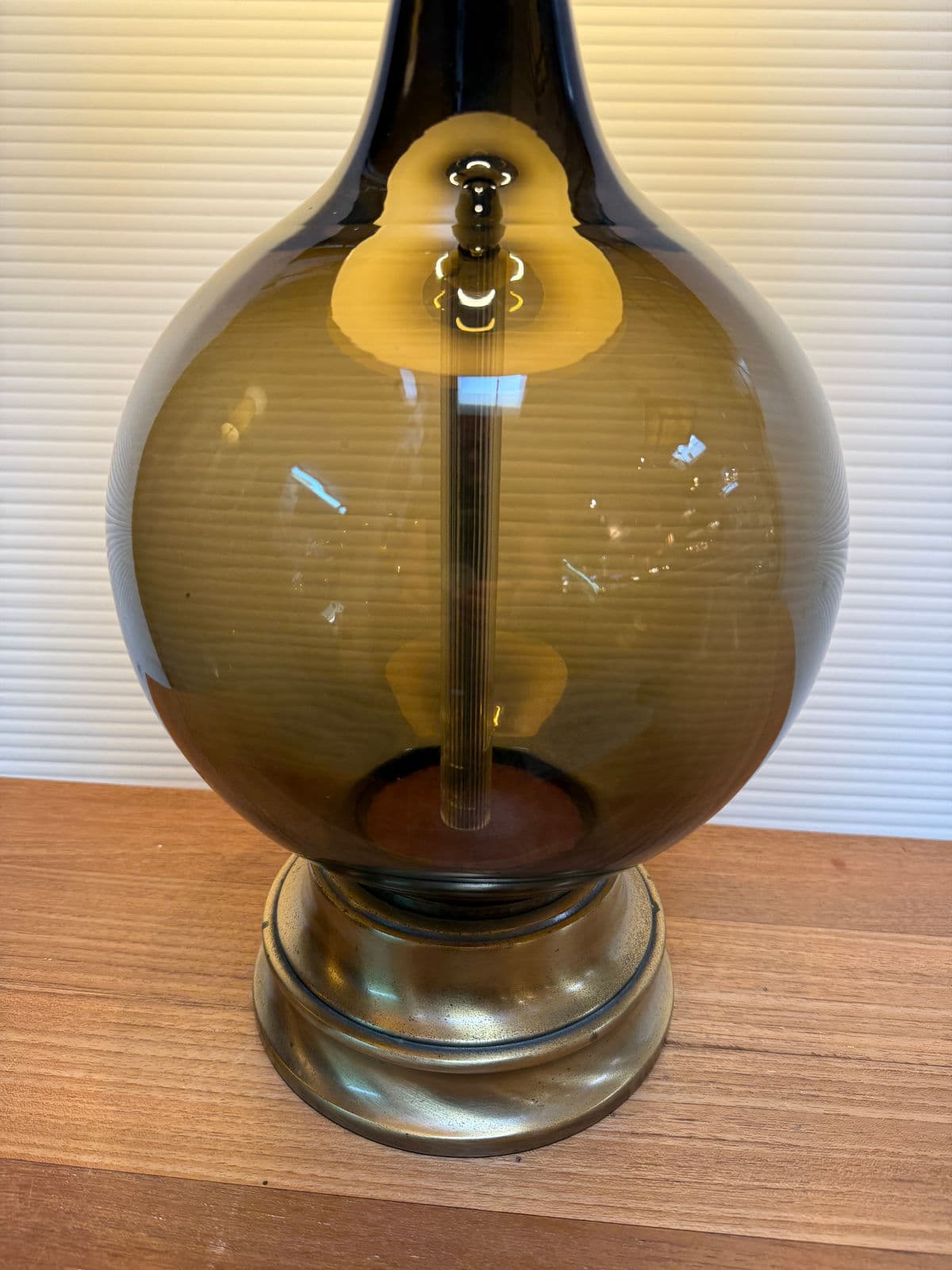 Mid 20th Century Glass Table Lamp - Thumbnail 7