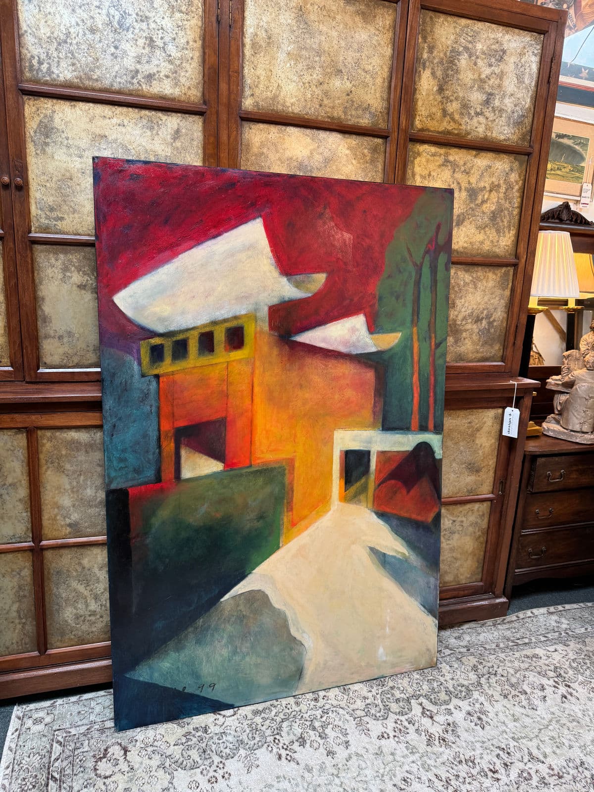 Katherine Dunn Giacometti Courtyard Oil Painting, Circa 1999 - Thumbnail 12