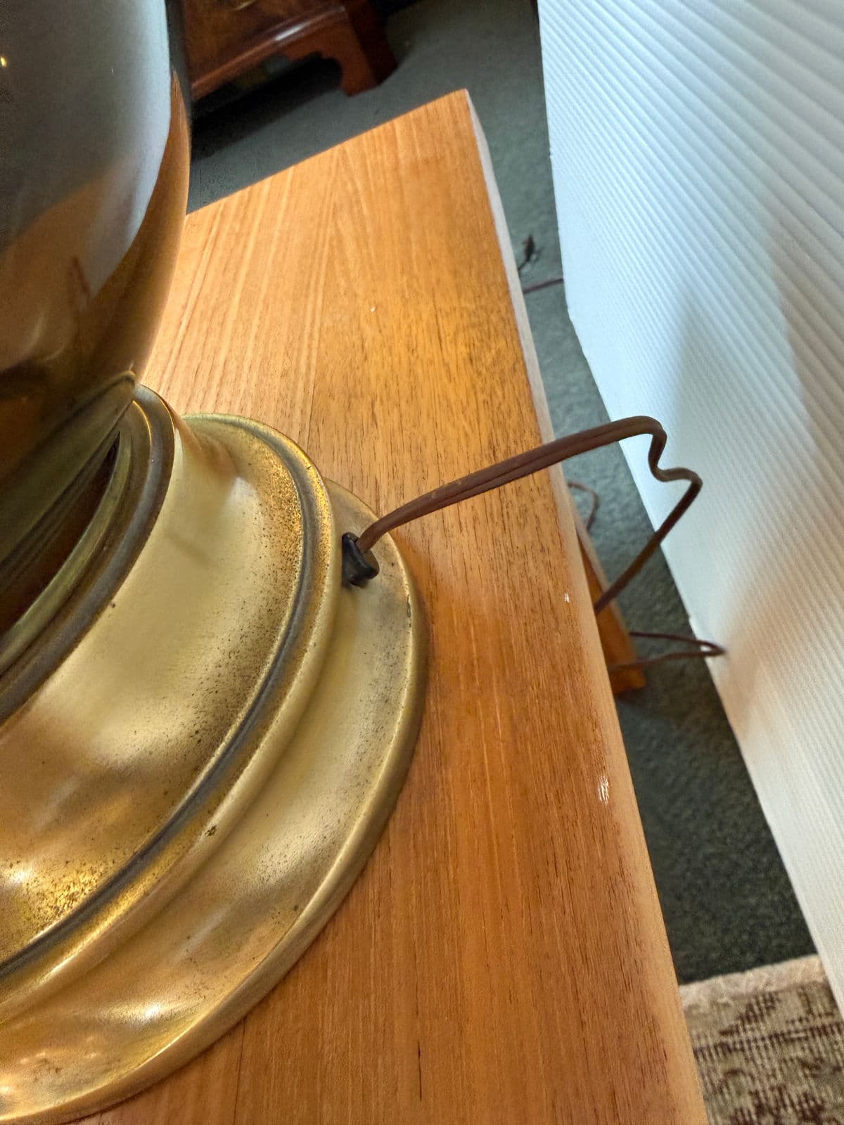 Mid 20th Century Glass Table Lamp - Thumbnail 9