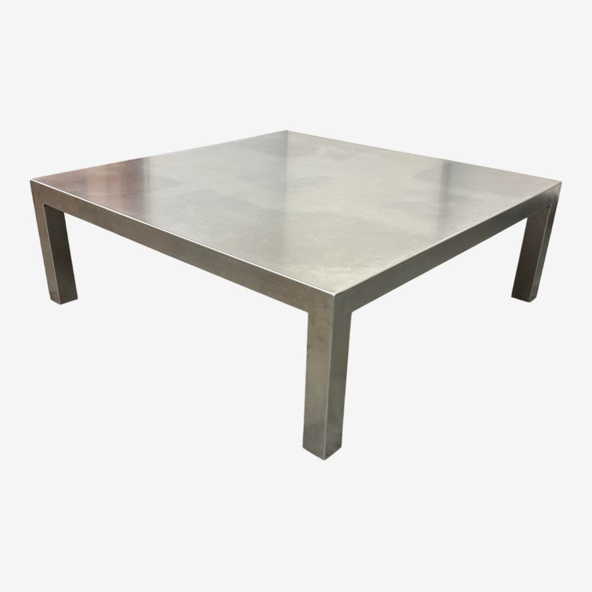 Maria Pergay Style French Stainless Steel Coffee Table - Image 1