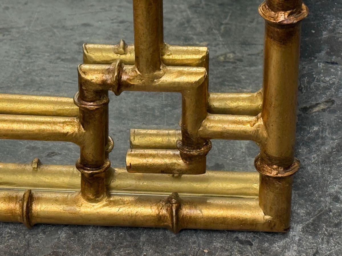 Regency Style Giltwood Faux Bamboo Wall Mirror - Thumbnail 9