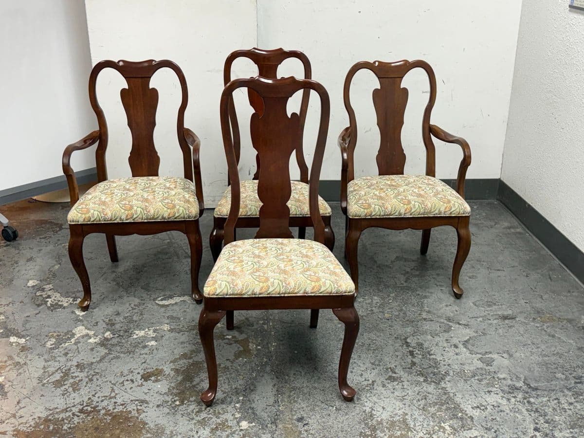 Davis Cabinet Company Colonial Dining Chairs, Vintage Set of Four - Thumbnail 4