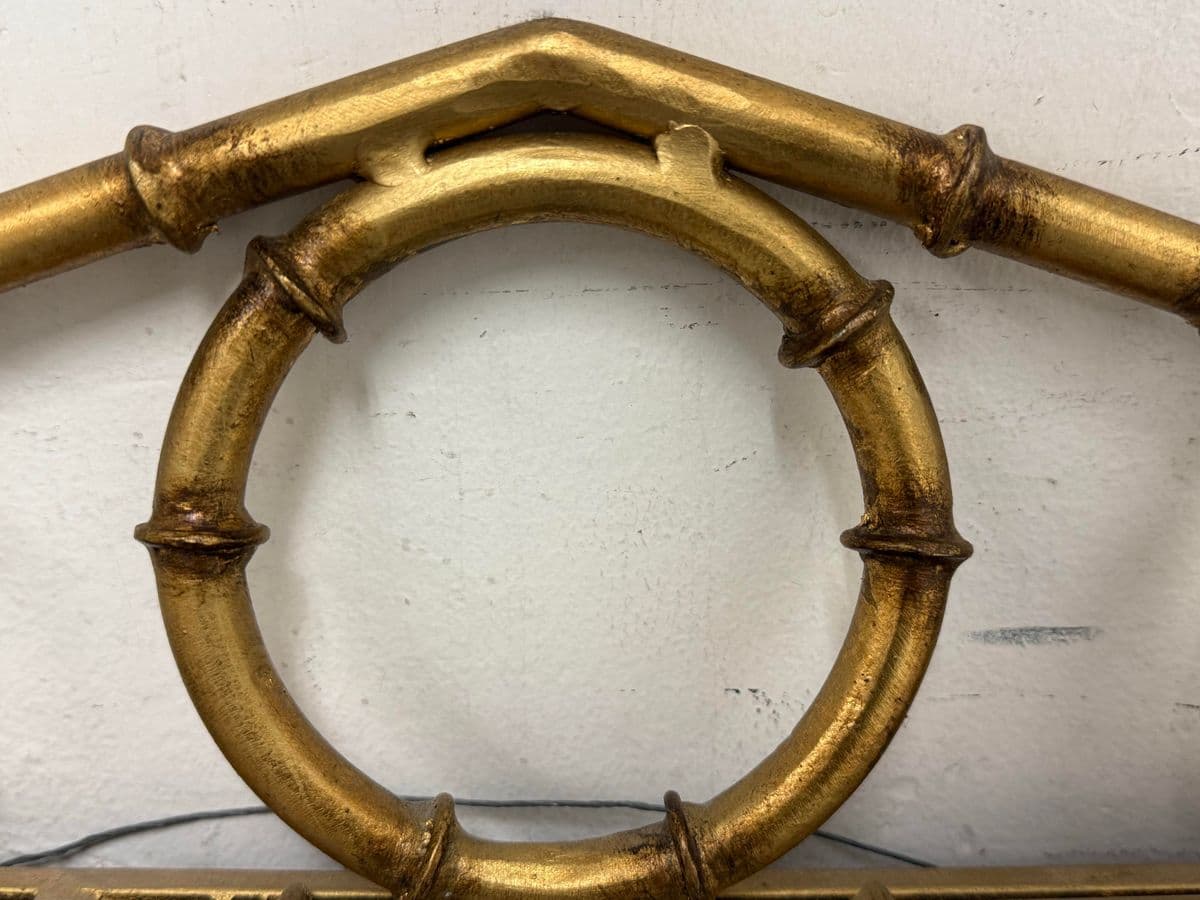 Regency Style Giltwood Faux Bamboo Wall Mirror - Thumbnail 6