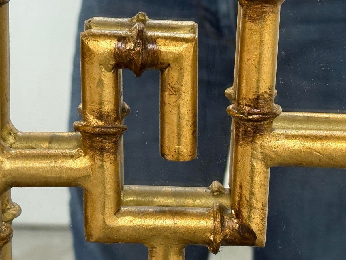 Regency Style Giltwood Faux Bamboo Wall Mirror - Thumbnail 10