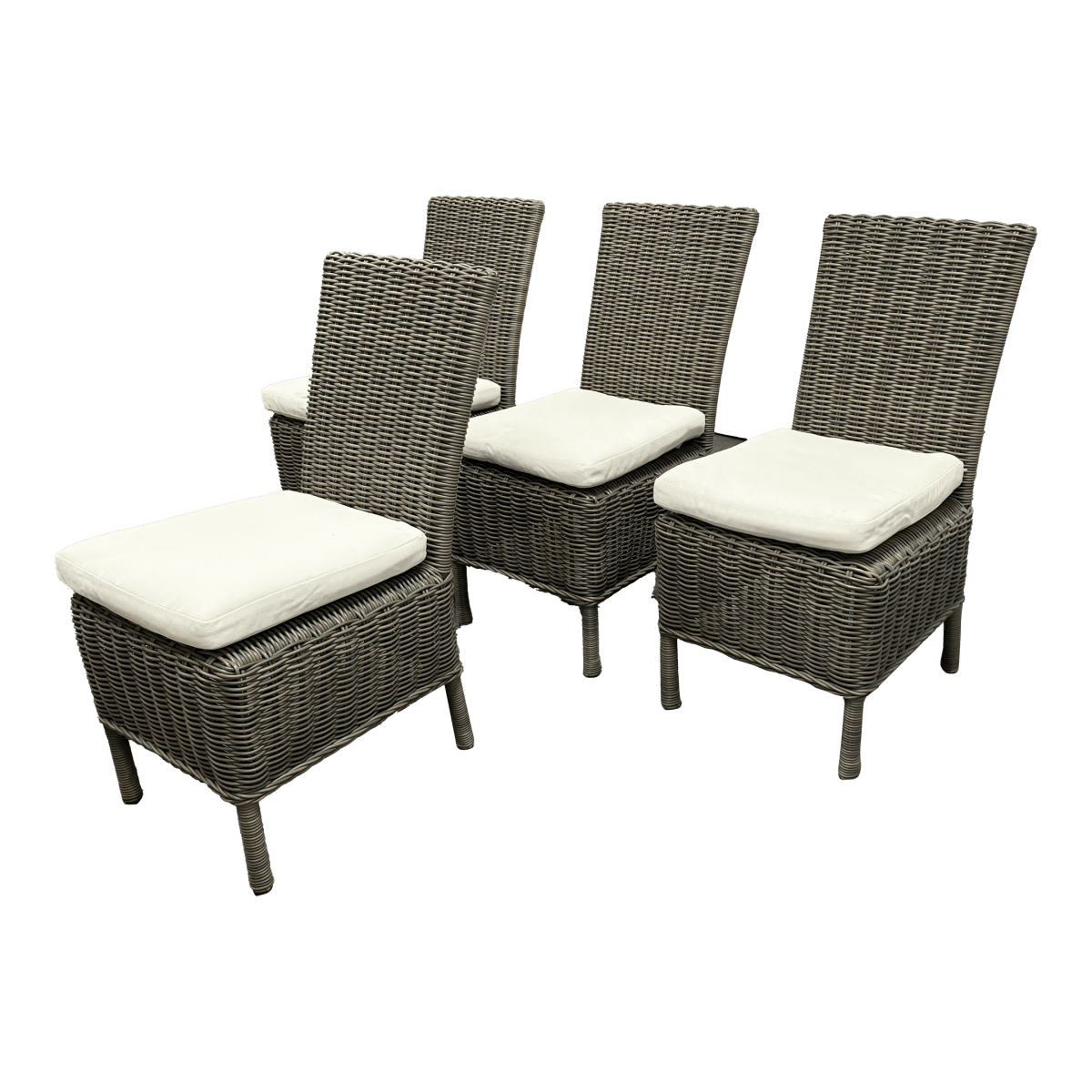 Pottery Barn Huntington Outdoor Dining Chairs + Cushion Covers, Set of Four - Thumbnail 2