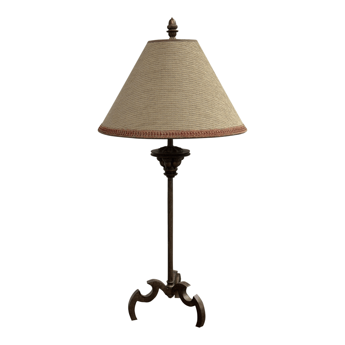 Rustic Wrought Iron Table Lamp - Thumbnail 2