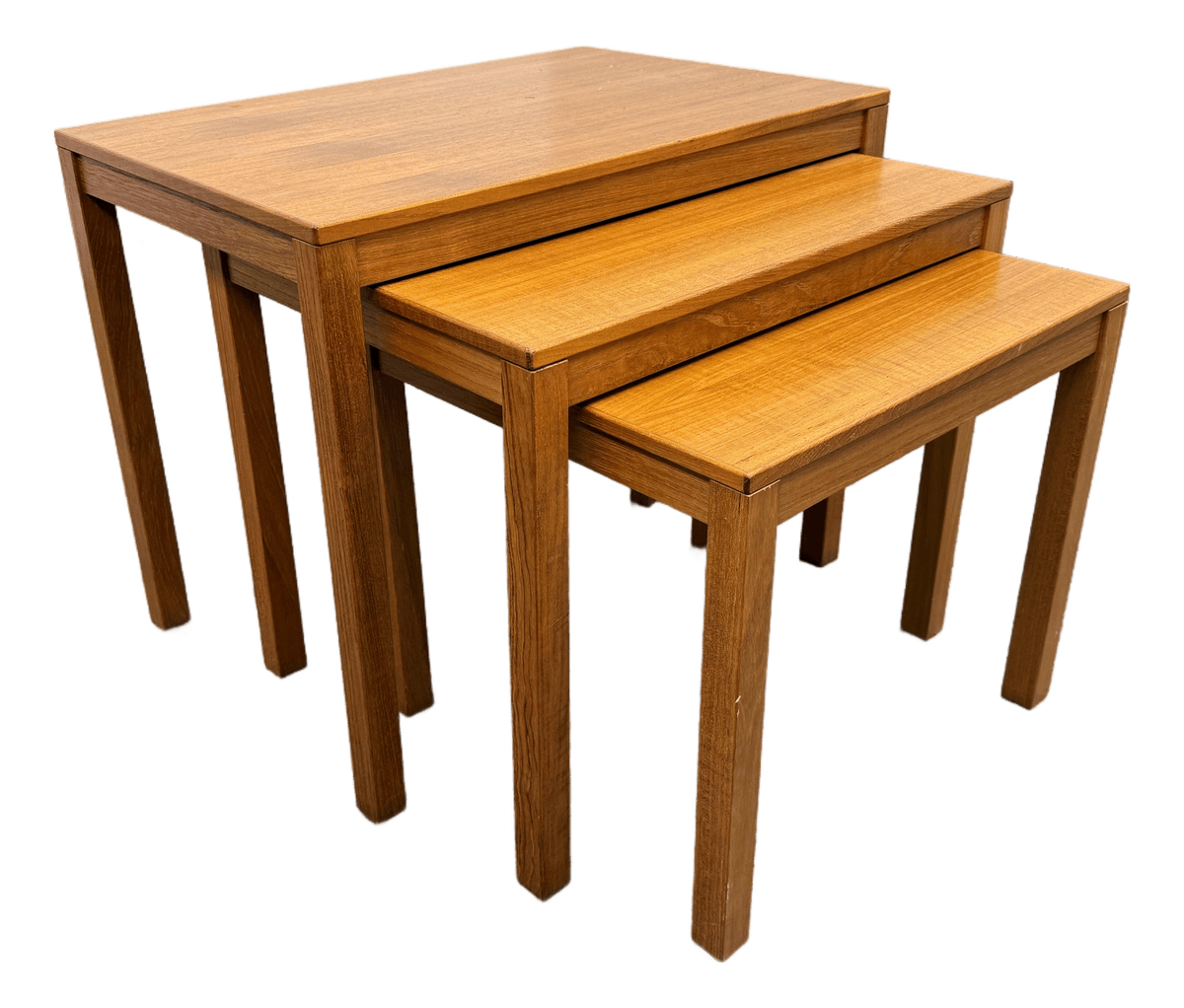 Bent Silberg Mobler Teak Nest Tables, Mid 20th Century, Set of Three - Thumbnail 2