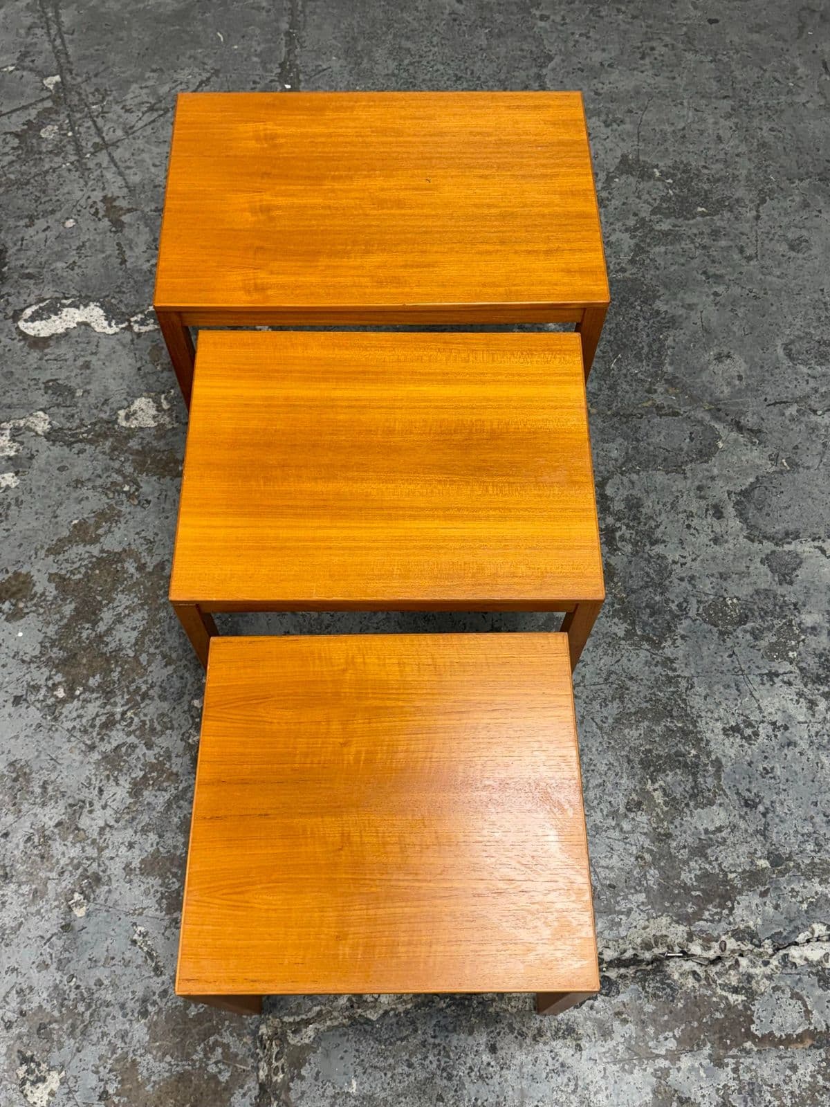 Bent Silberg Mobler Teak Nest Tables, Mid 20th Century, Set of Three - Thumbnail 6