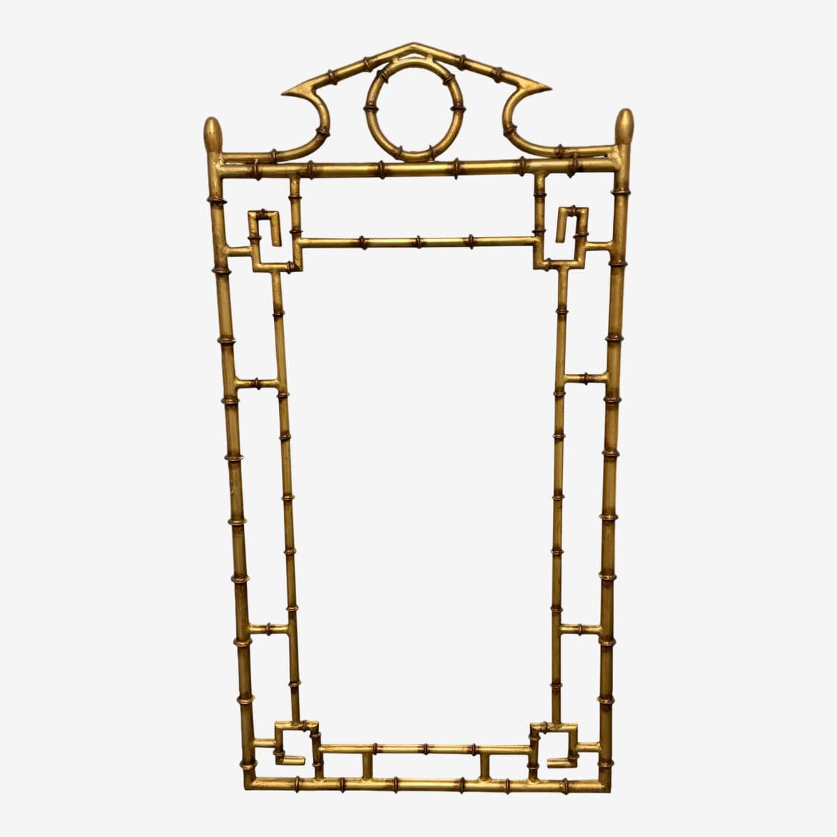 Regency Style Giltwood Faux Bamboo Wall Mirror - Image 1