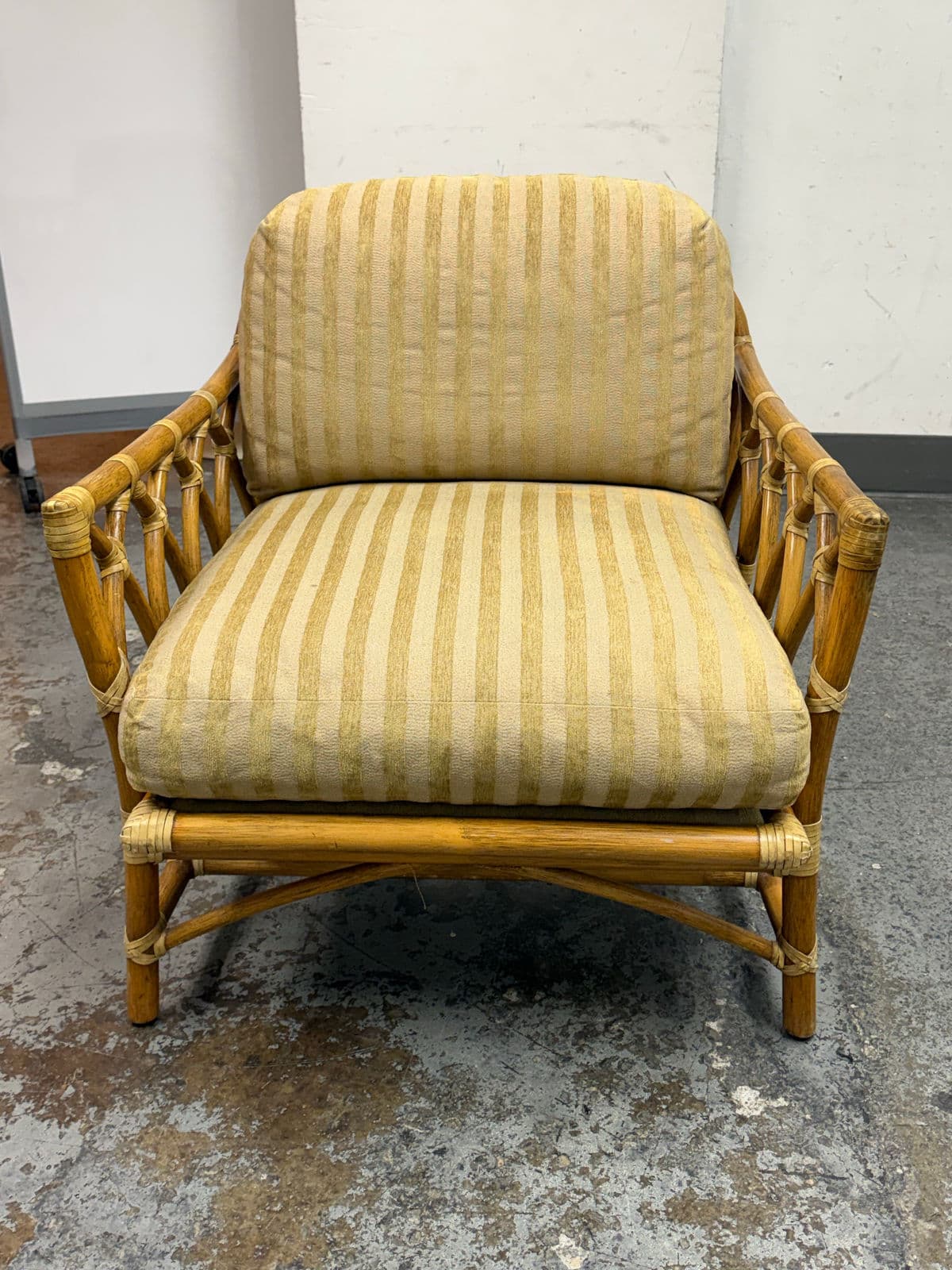 McGuire Furniture Cathedral Lounge Chair + Ottoman, Vintage - Thumbnail 9