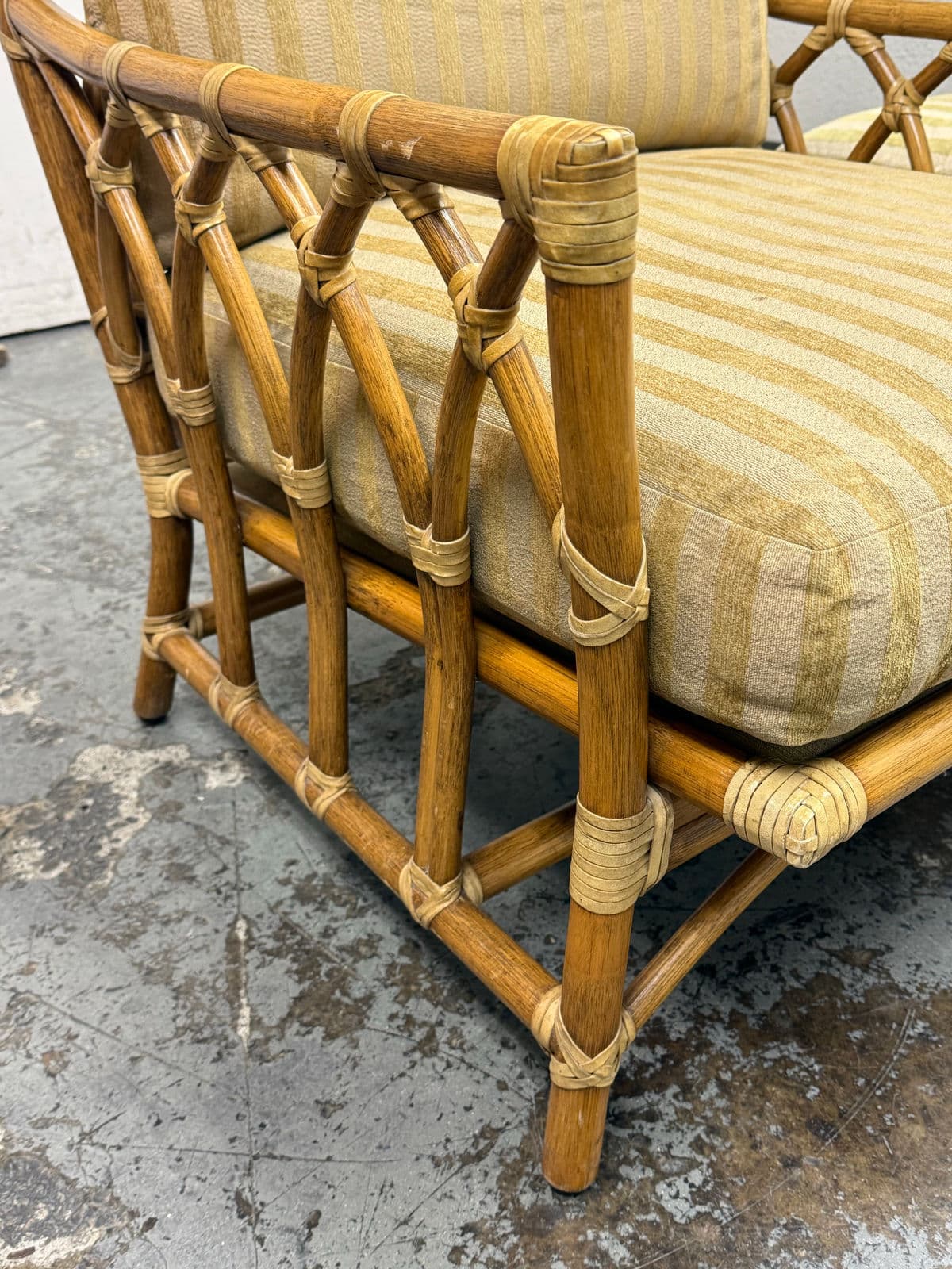 McGuire Furniture Cathedral Lounge Chair + Ottoman, Vintage - Thumbnail 11