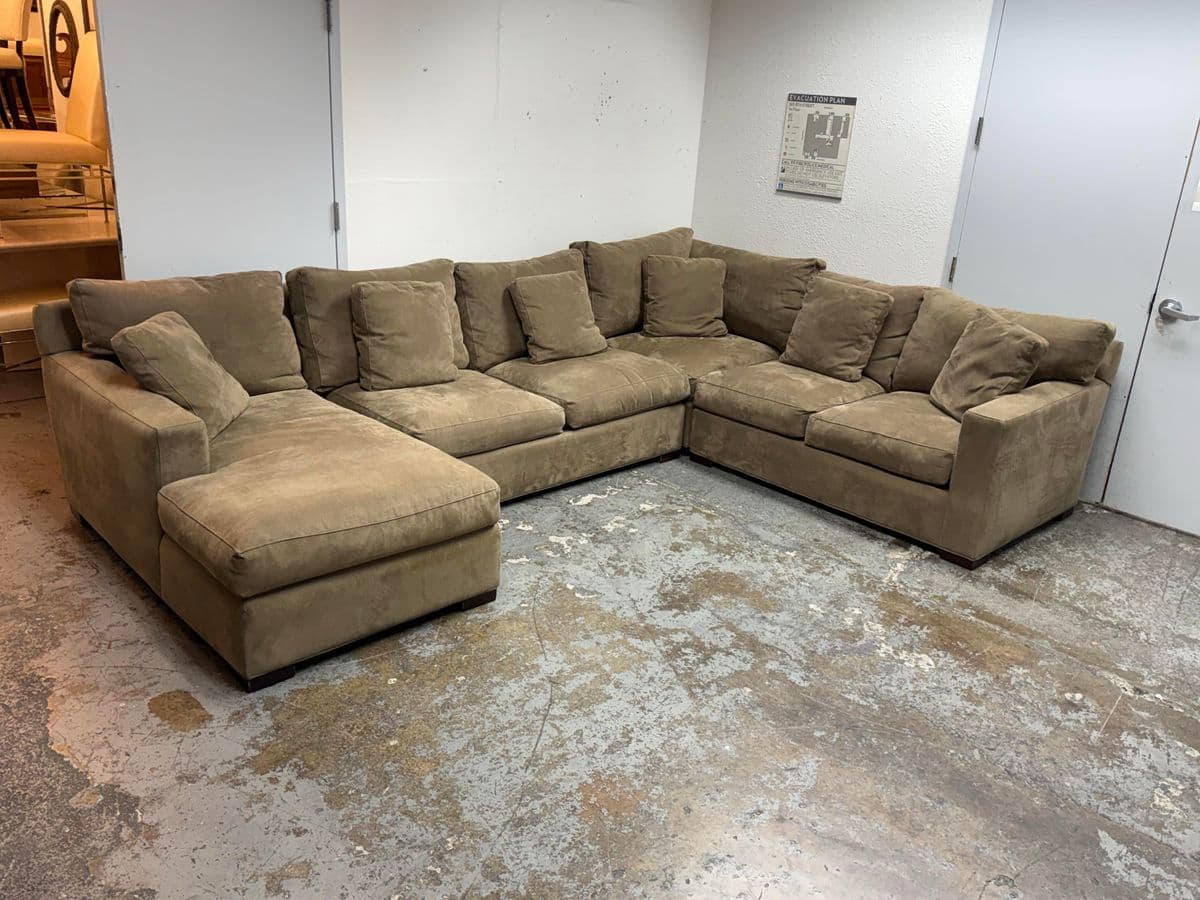 Crate & Barrel Axis Sofa + Chaise Sectional - Thumbnail 3