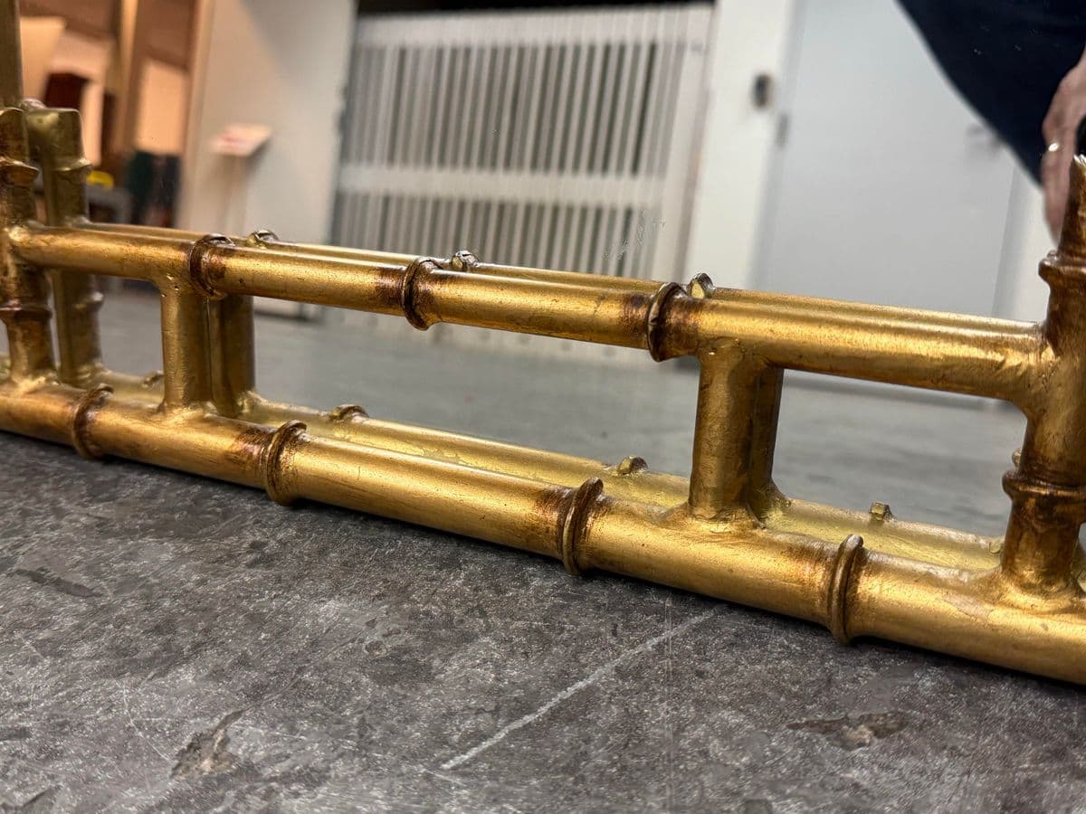 Regency Style Giltwood Faux Bamboo Wall Mirror - Thumbnail 11