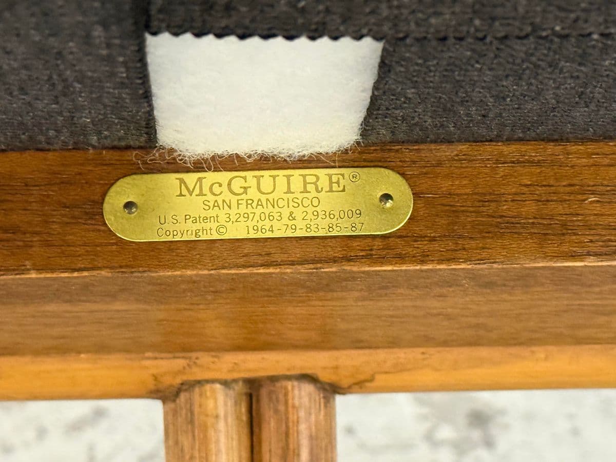 McGuire Furniture Cathedral Lounge Chair + Ottoman, Vintage - Thumbnail 13