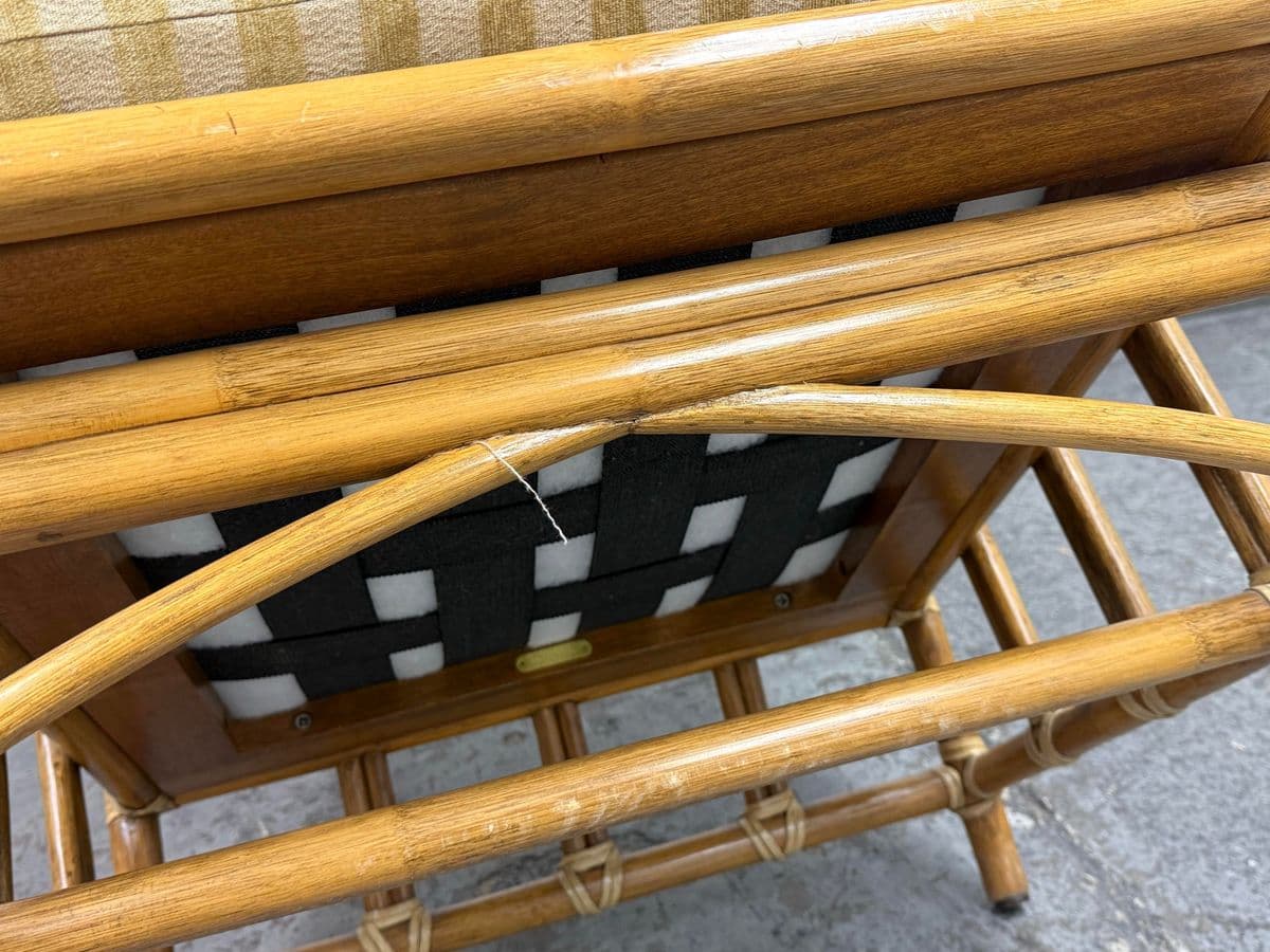 McGuire Furniture Cathedral Lounge Chair + Ottoman, Vintage - Thumbnail 12