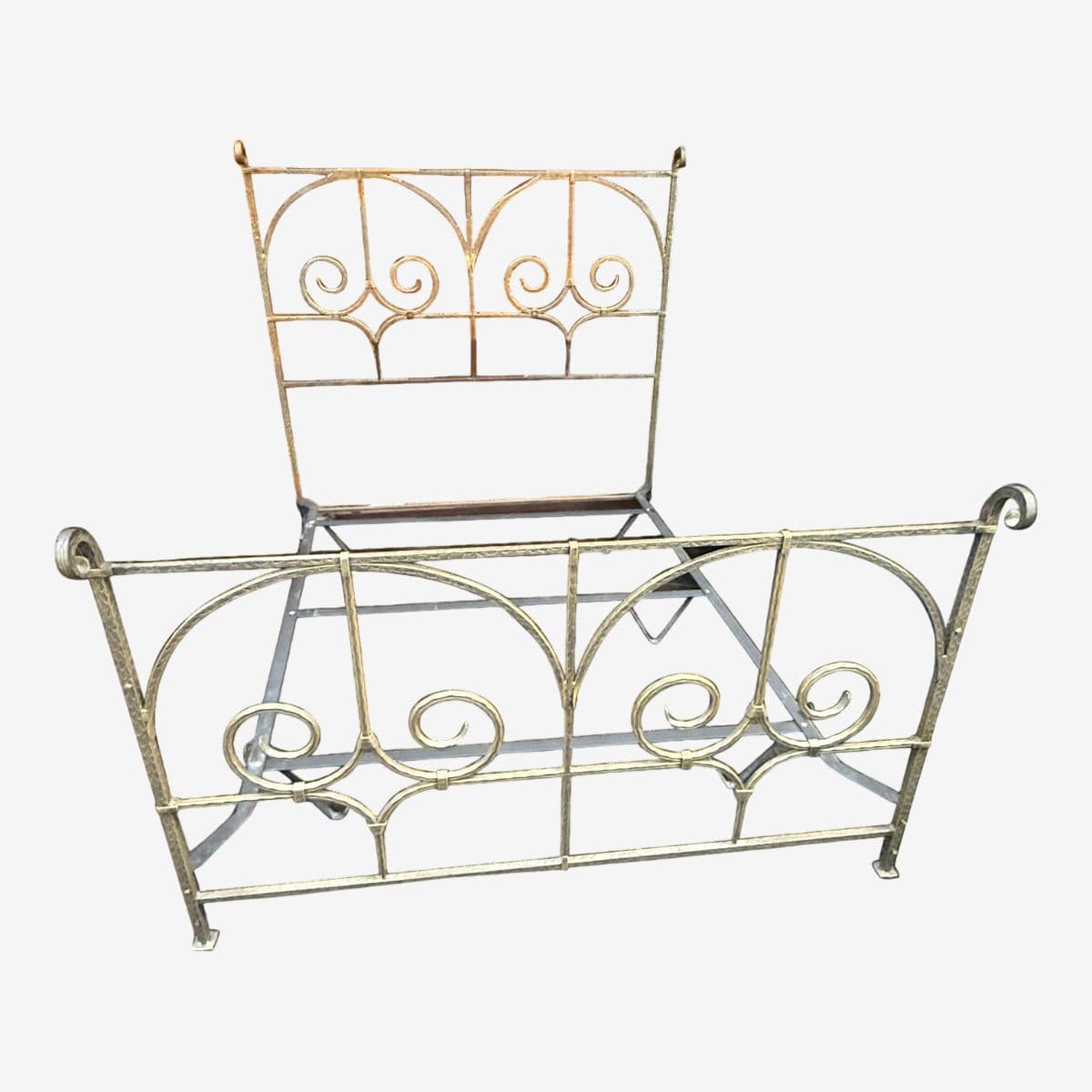Full Size Claudio Rayes Wrought Iron Bed Frame, Model 32 - Image 1