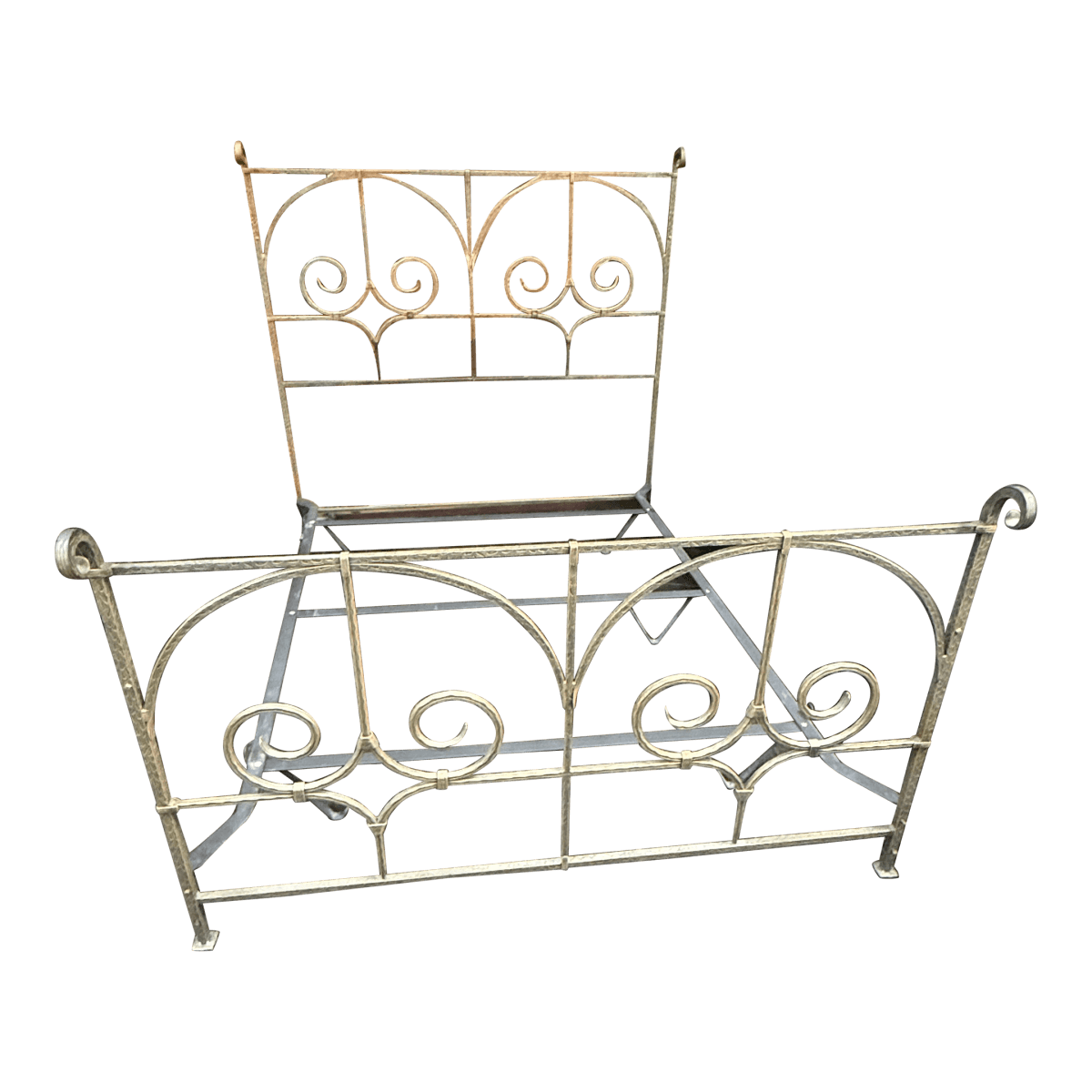 Full Size Claudio Rayes Wrought Iron Bed Frame, Model 32 - Thumbnail 2