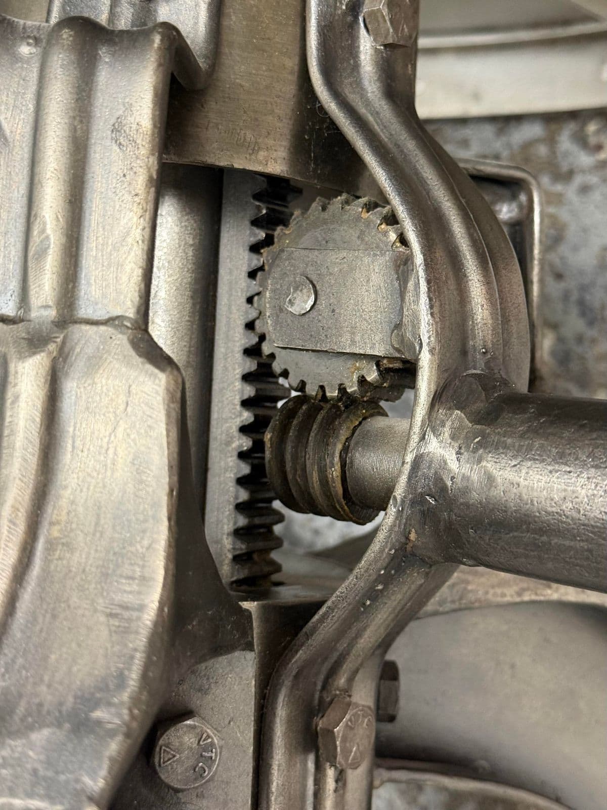 Arhaus Industrial Modern Round Metal Adjustable Weston Crank End Table - Thumbnail 9