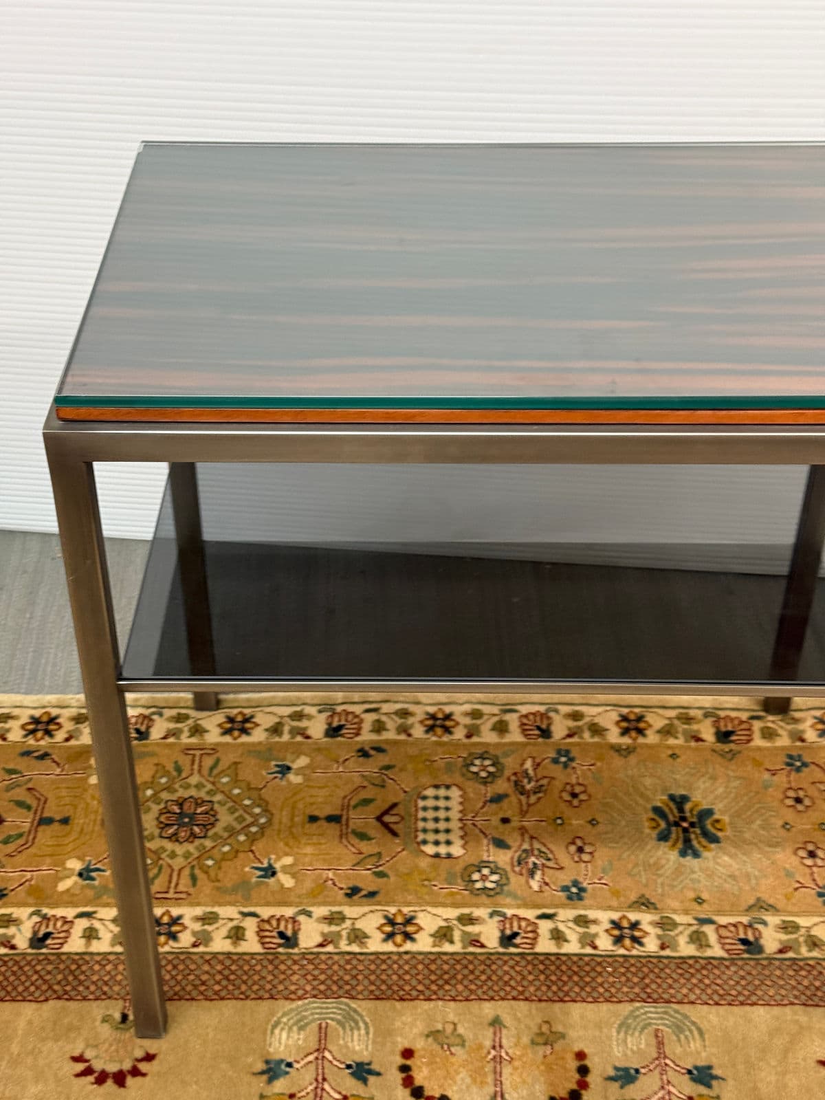 Macassar Ebony/Smoked Glass Side Table - Thumbnail 13