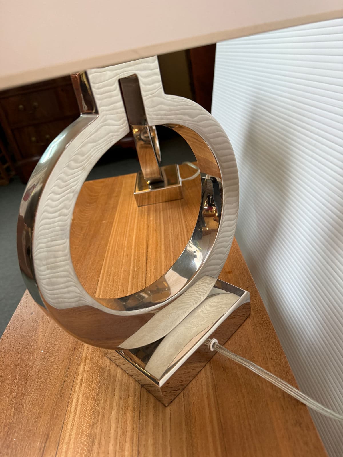 Contemporary Ring Form Table Lamps, Pair - Thumbnail 11