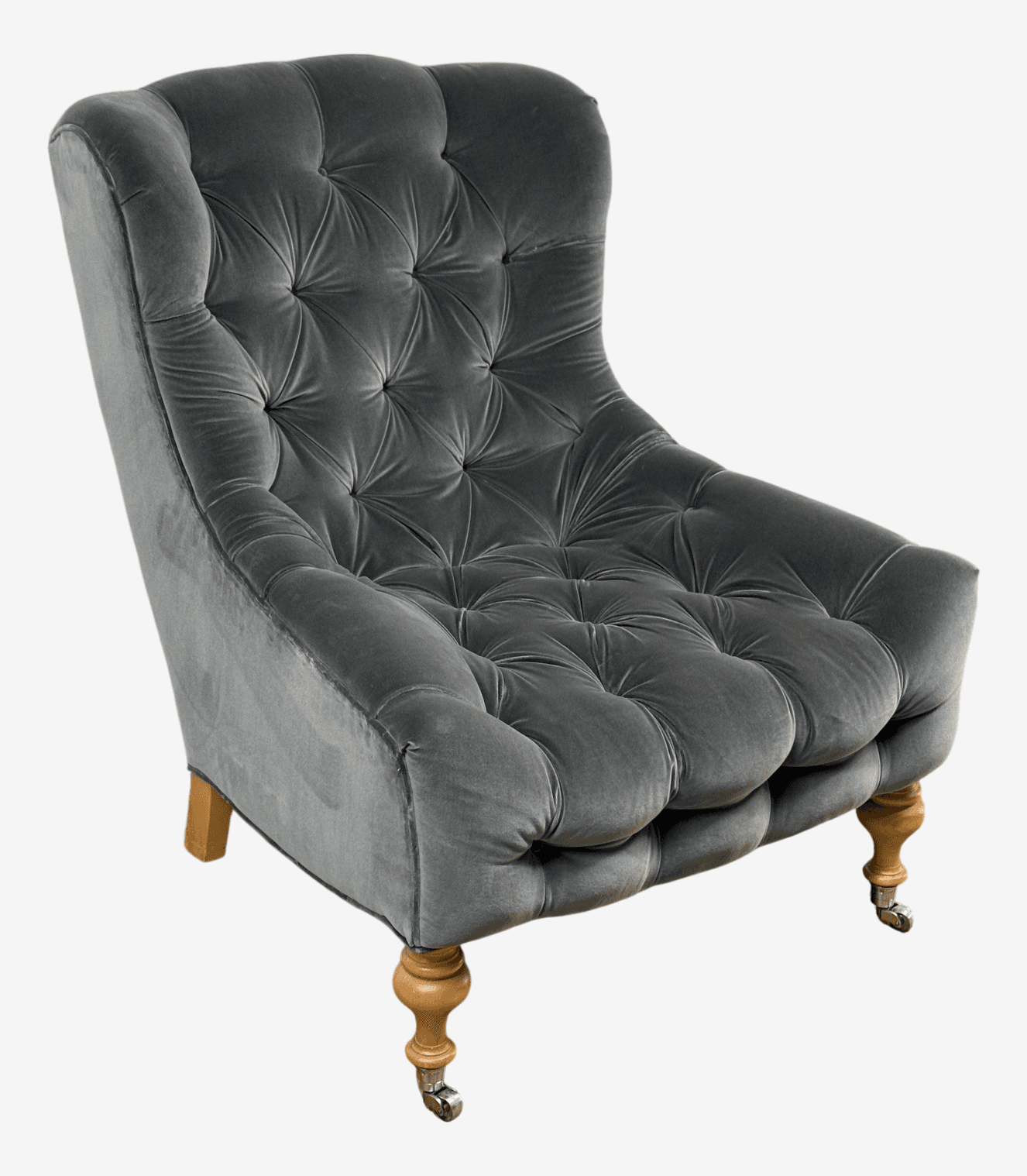 Lee Industries for Serena and Lily Bruno Velvet Tufted Chair - Image 1