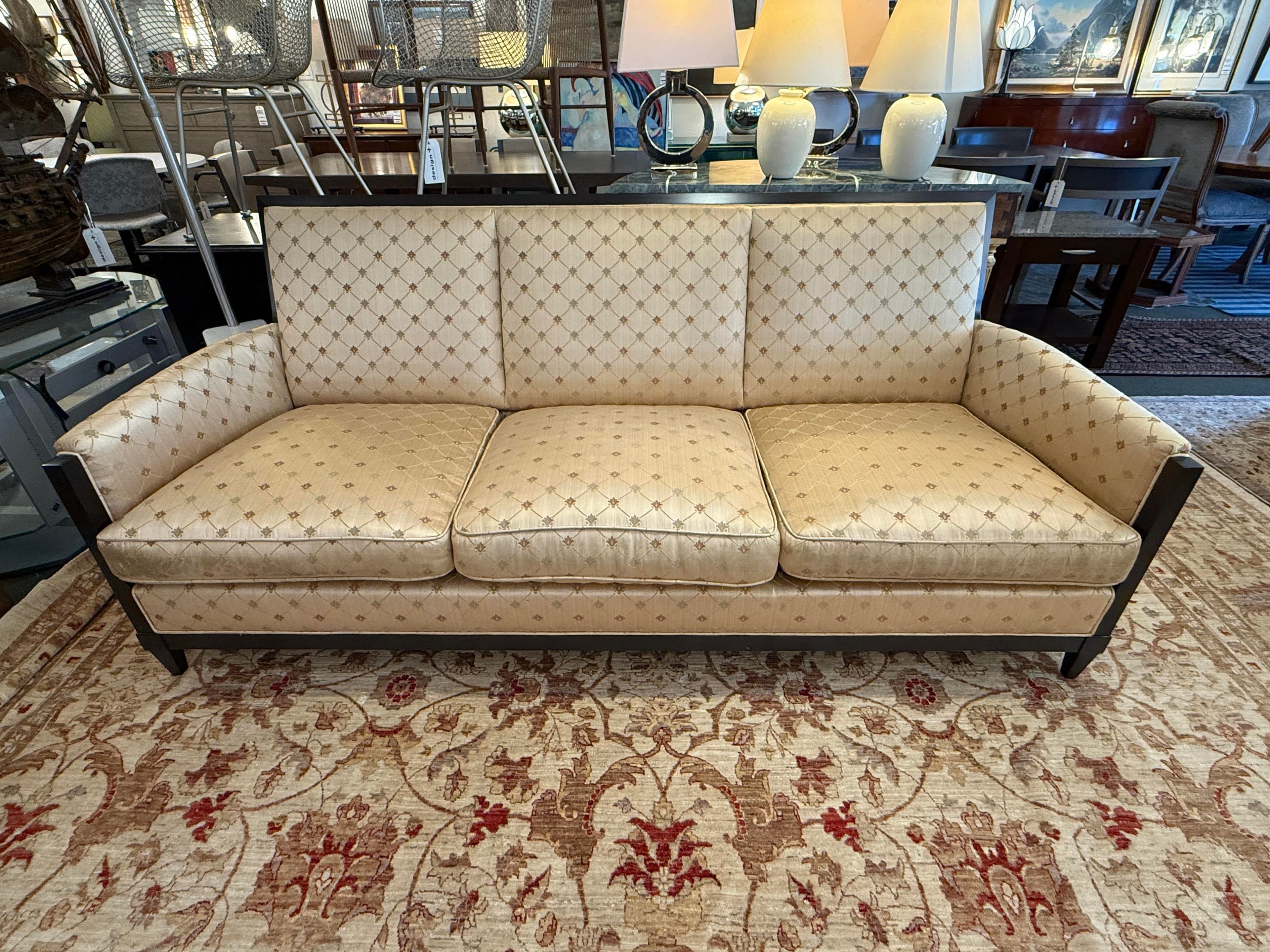 Donghia Golden Sofa With Exposed Wood Frame - Thumbnail 3