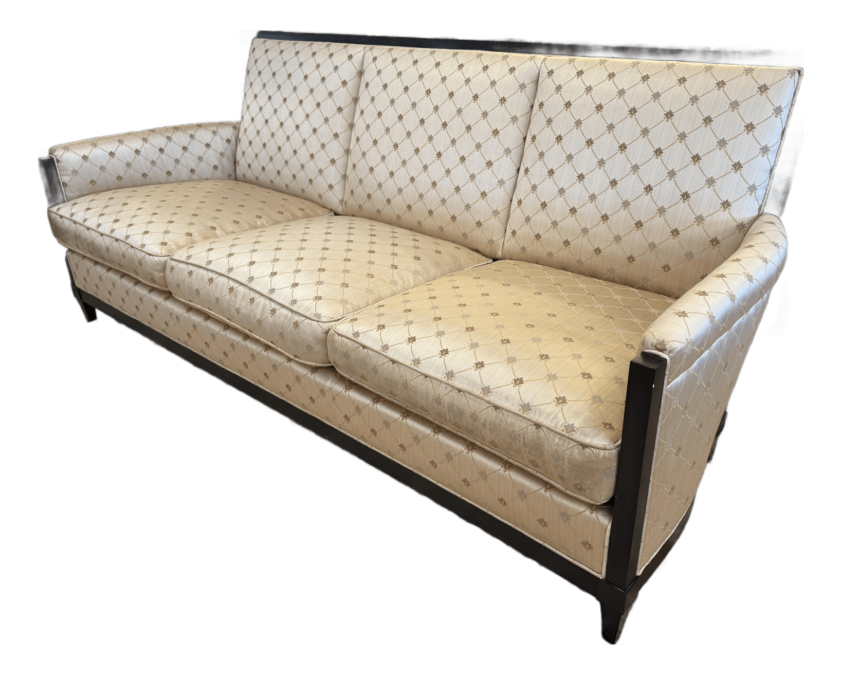 Donghia Golden Sofa With Exposed Wood Frame - Thumbnail 2