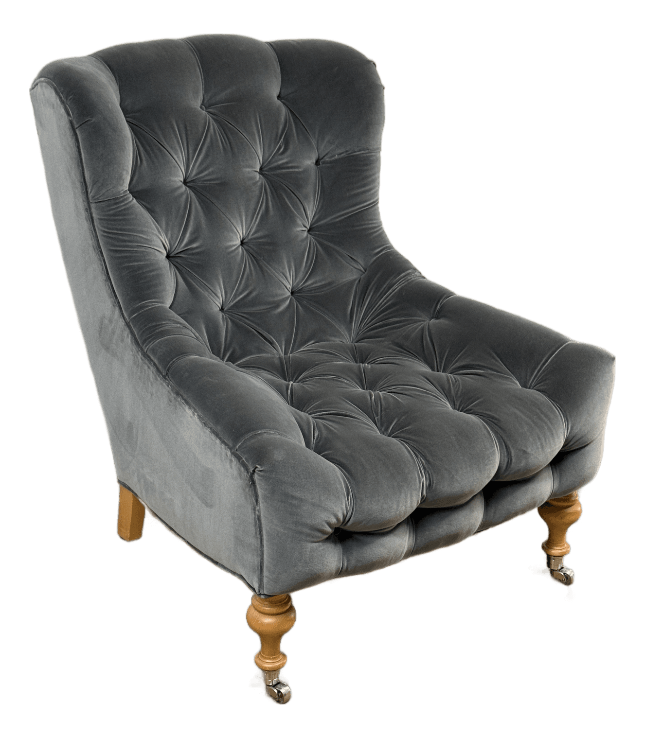 Lee Industries for Serena and Lily Bruno Velvet Tufted Chair - Thumbnail 2