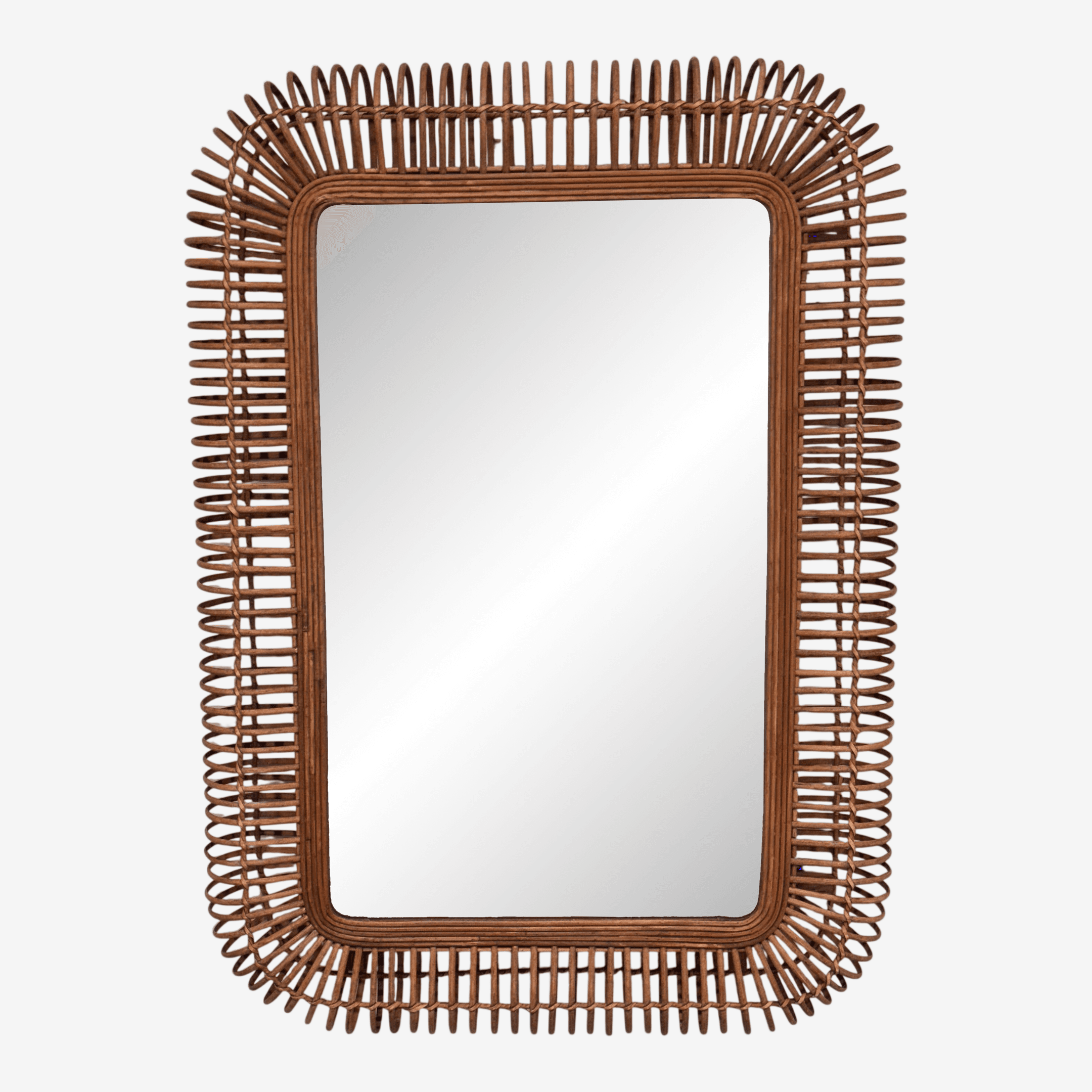 Uma Enterprises Handmade Woven Wall Mirror - Image 1