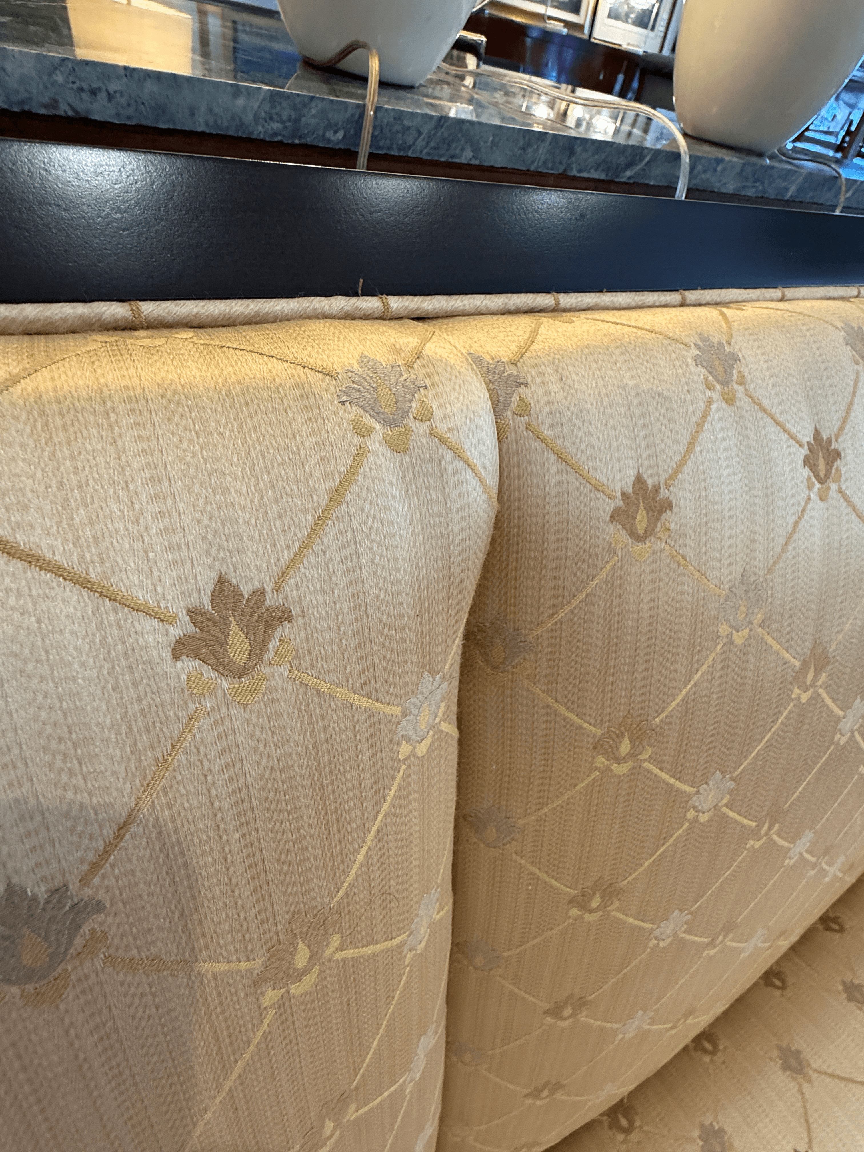 Donghia Golden Sofa With Exposed Wood Frame - Thumbnail 10