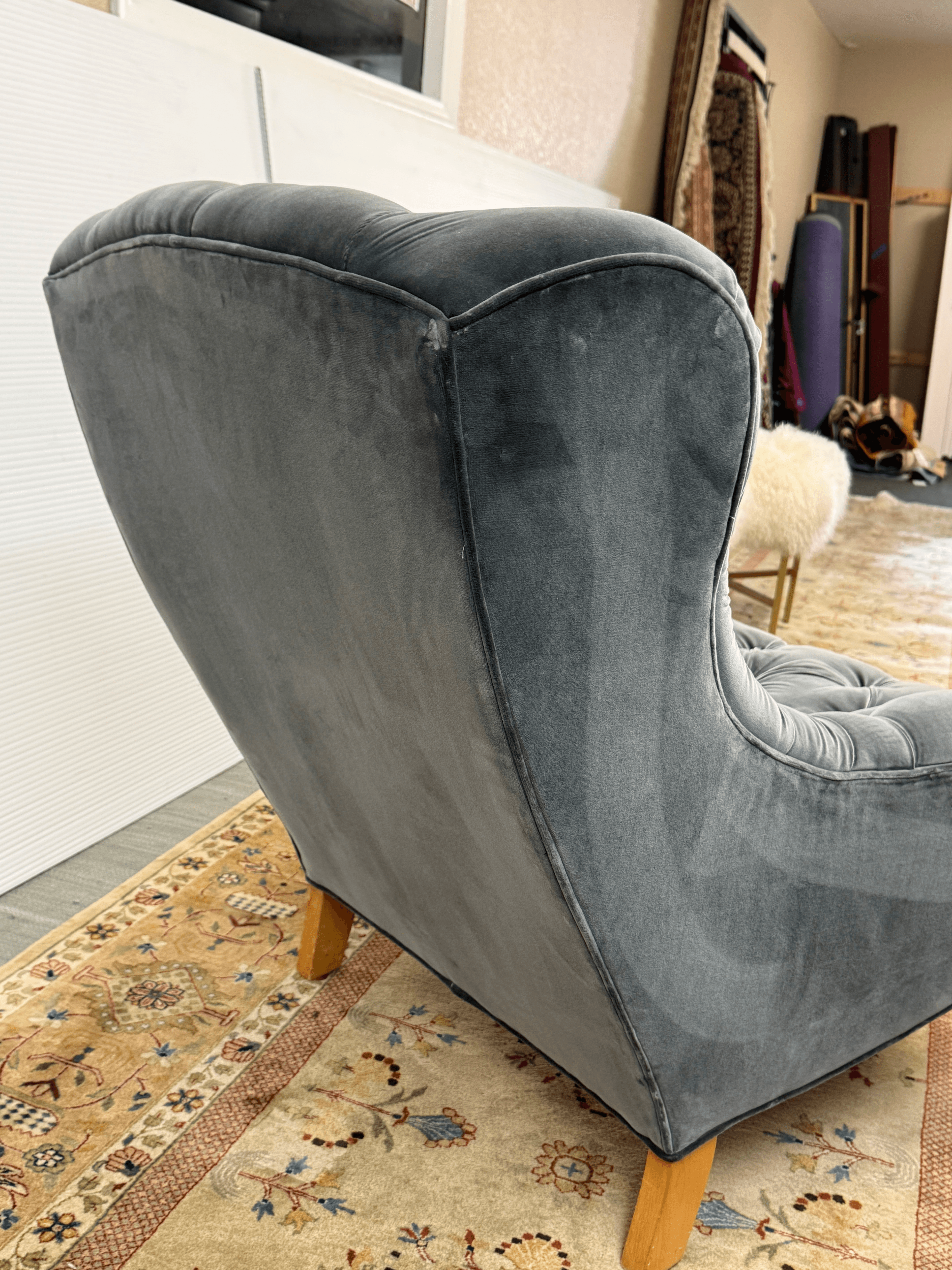 Lee Industries for Serena and Lily Bruno Velvet Tufted Chair - Thumbnail 10