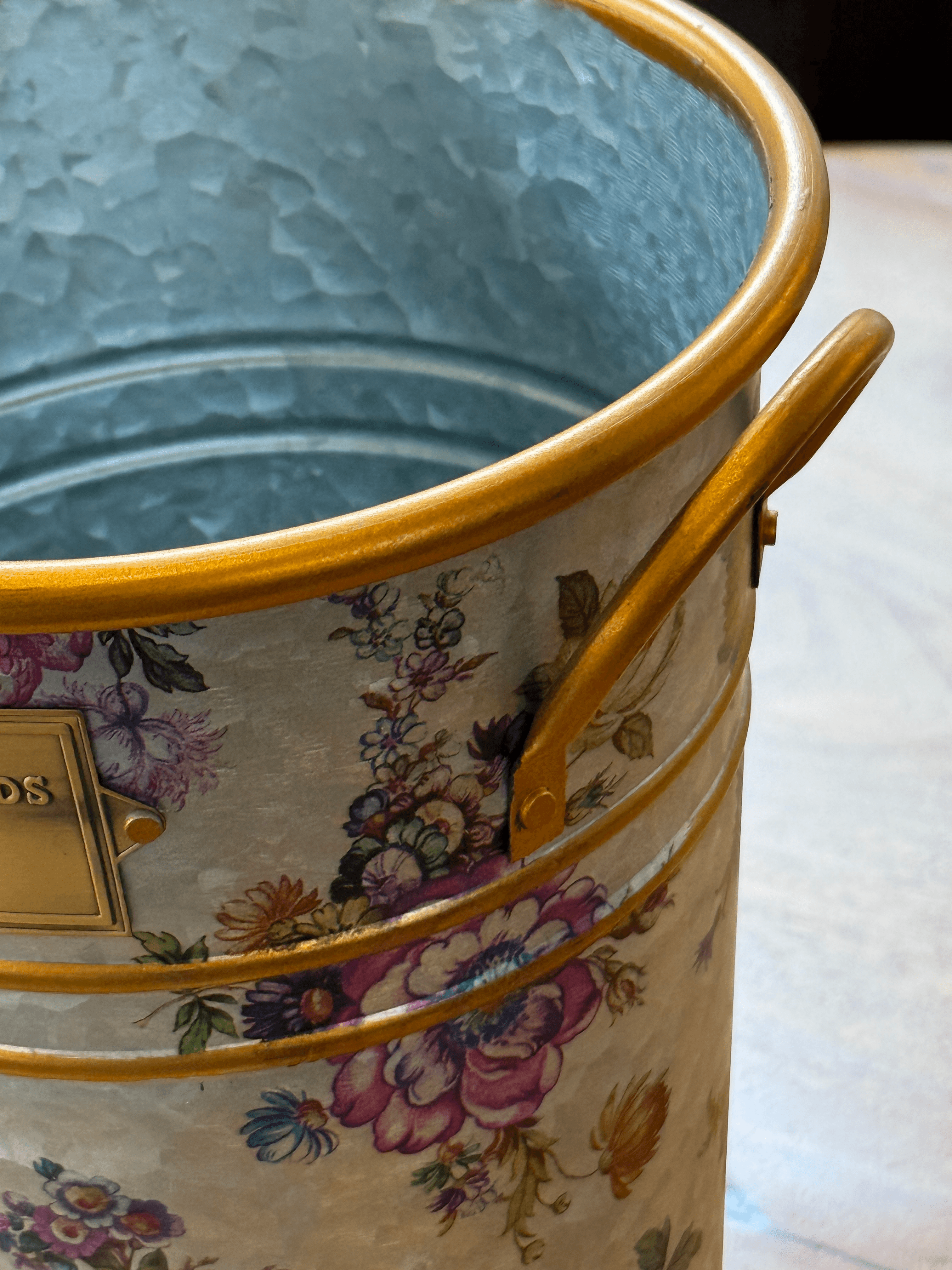 Mackenzie Childs Galvanized Metal Flower Market Vase - Thumbnail 7