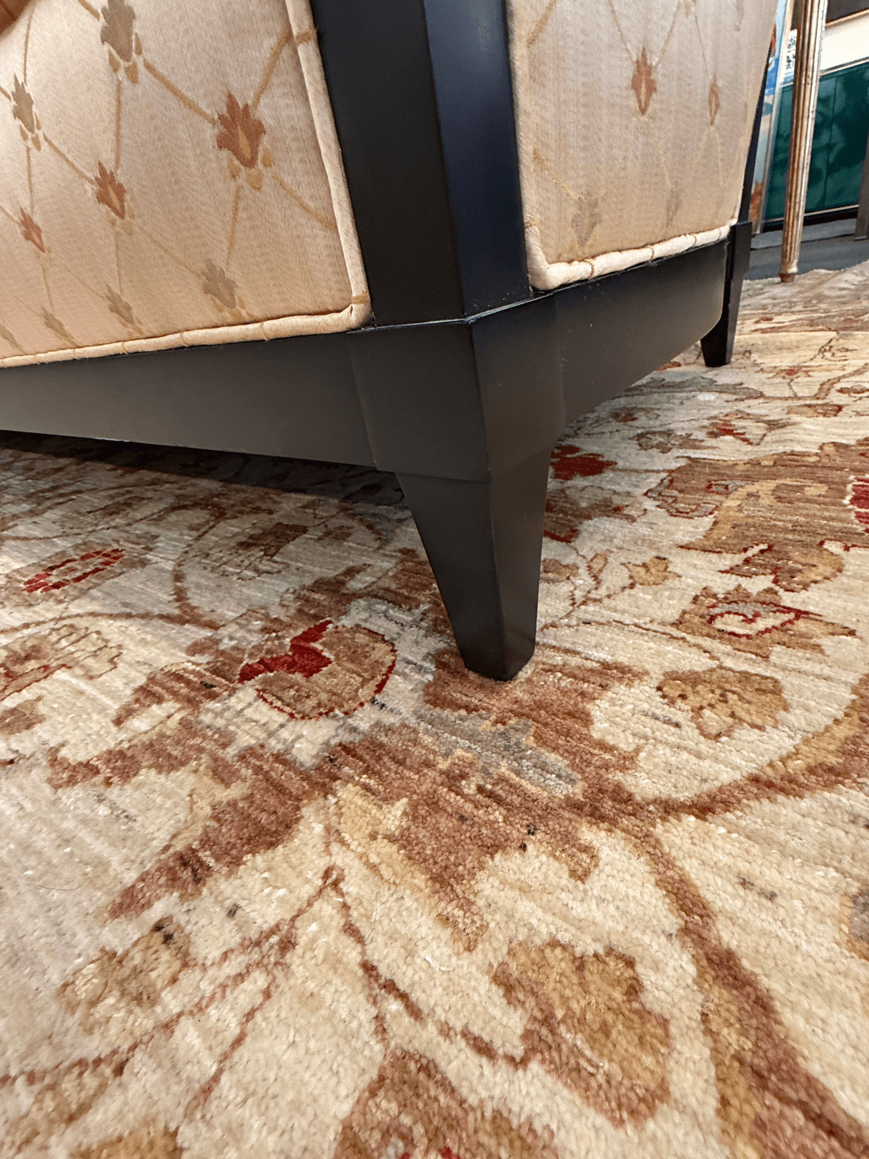 Donghia Golden Sofa With Exposed Wood Frame - Thumbnail 13