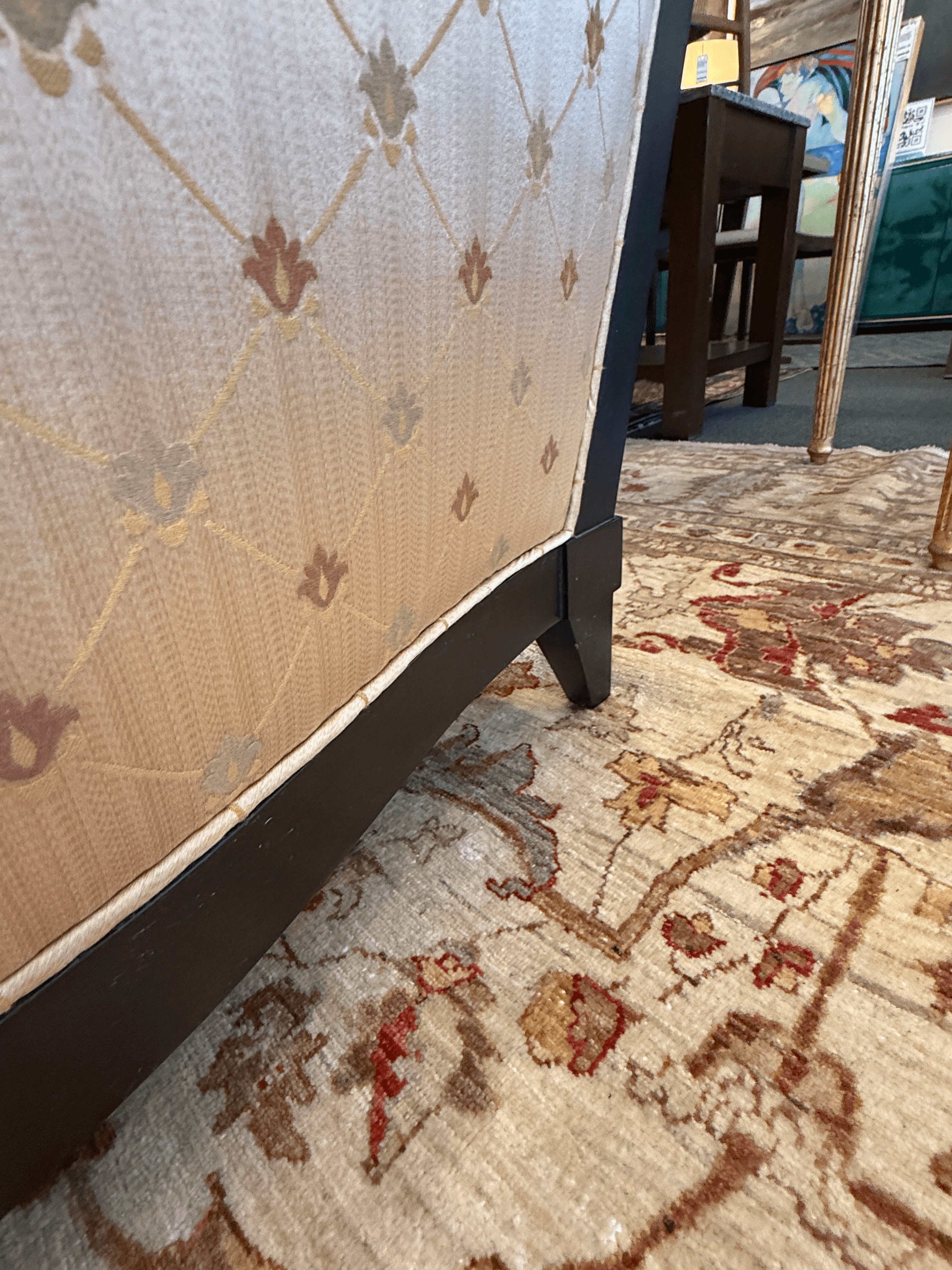 Donghia Golden Sofa With Exposed Wood Frame - Thumbnail 7