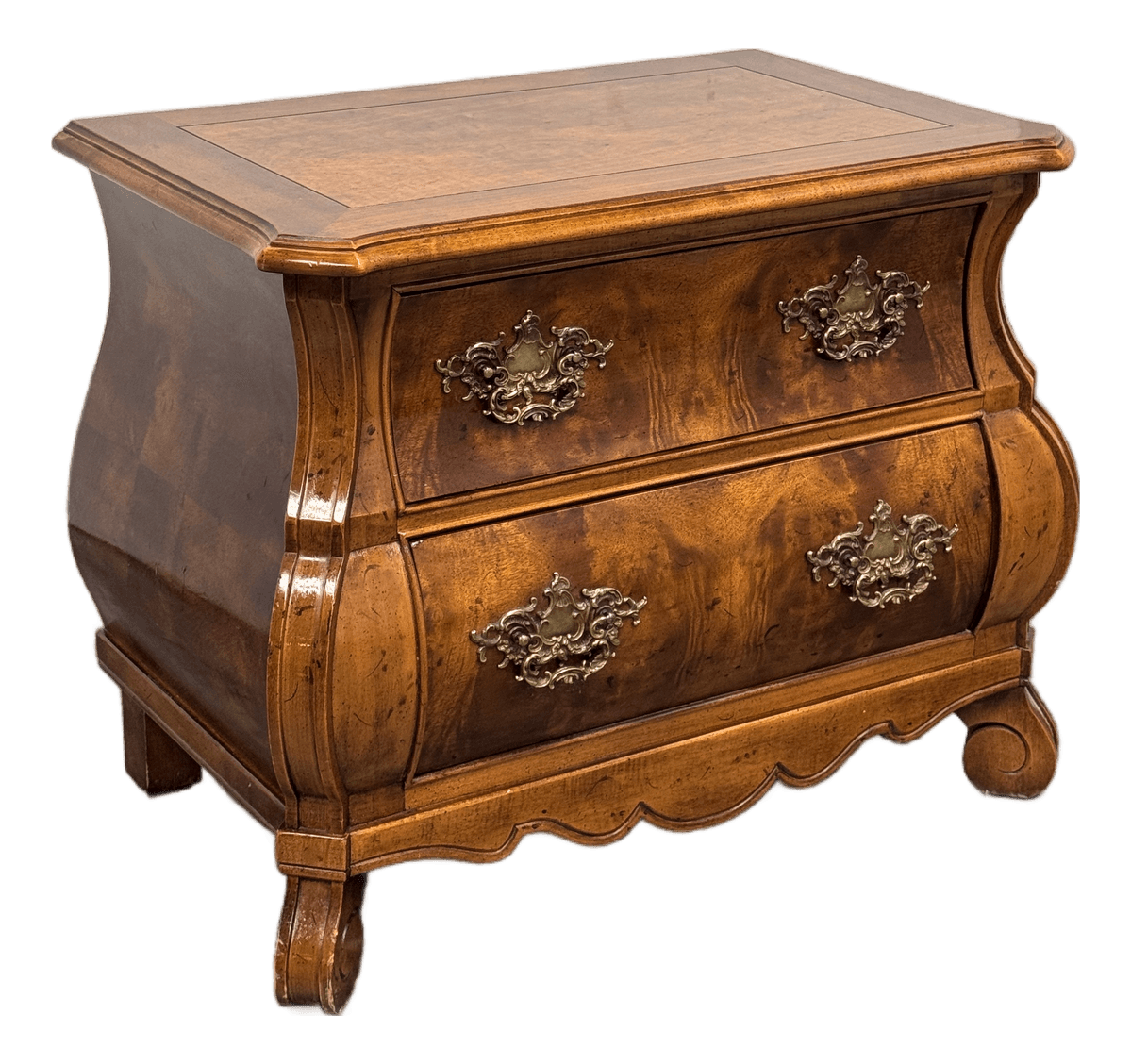 Henredon Louis XV Style Bombe Nightstand, Vintage - Thumbnail 2