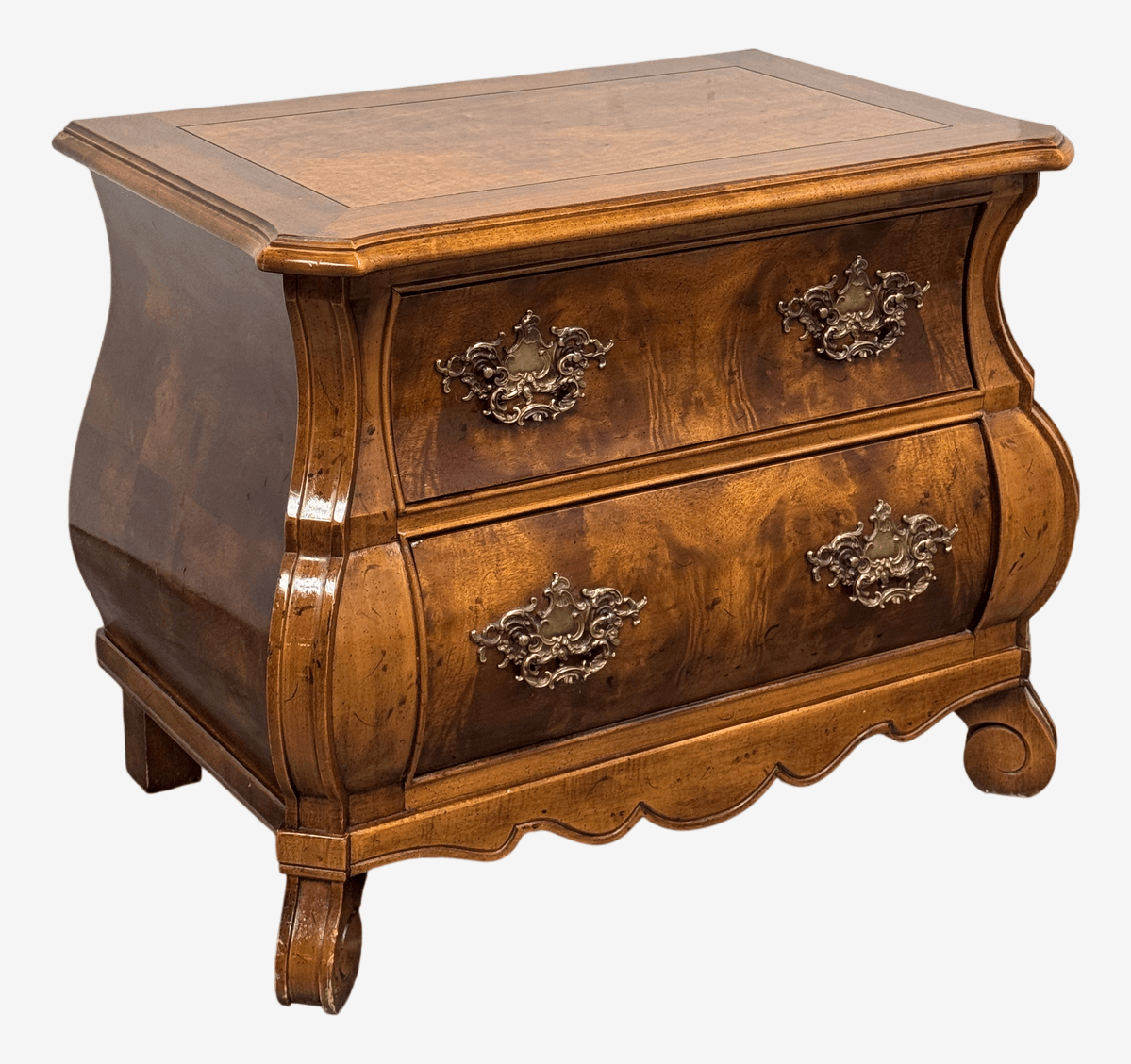 Henredon Louis XV Style Bombe Nightstand, Vintage - Image 1