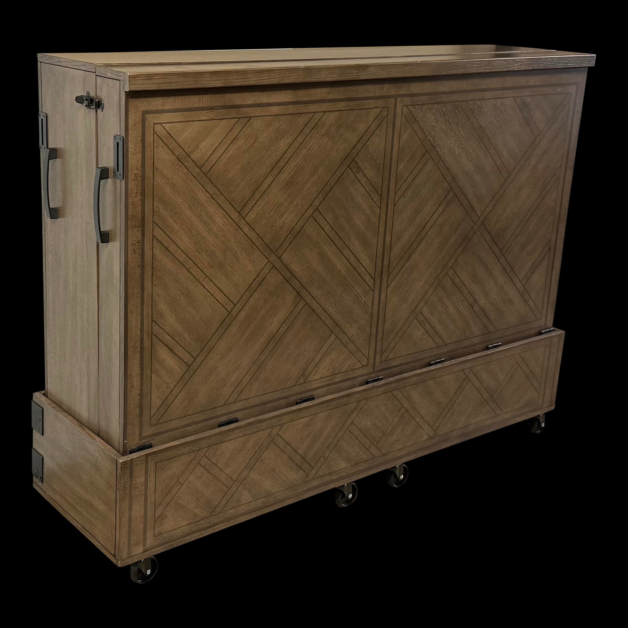 Foundry Select Queen Ambrosia Rolling Cabinet Bed Frame - Thumbnail 2