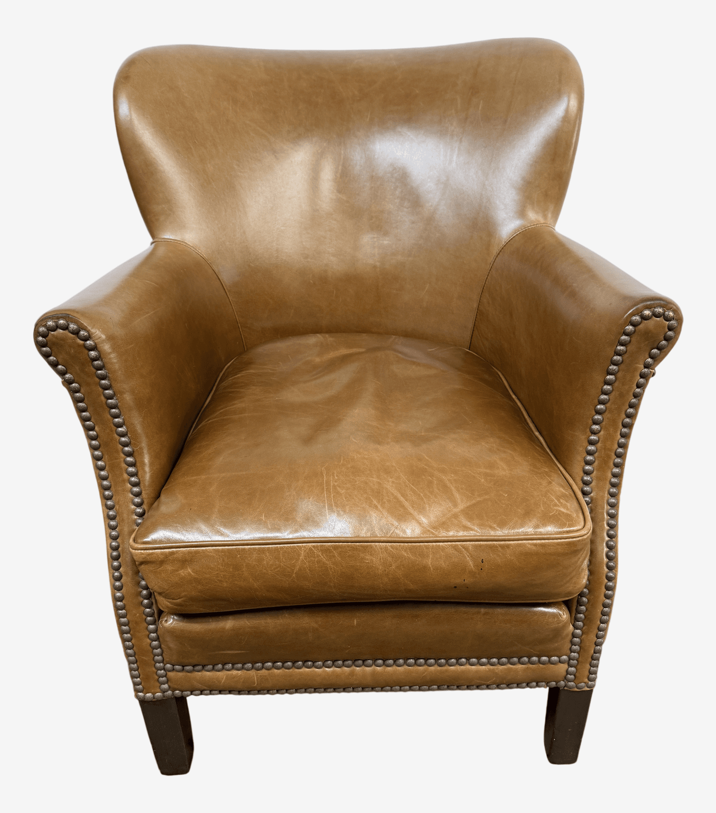 Sunrise Home Leather Wingback Armchair - Image 1