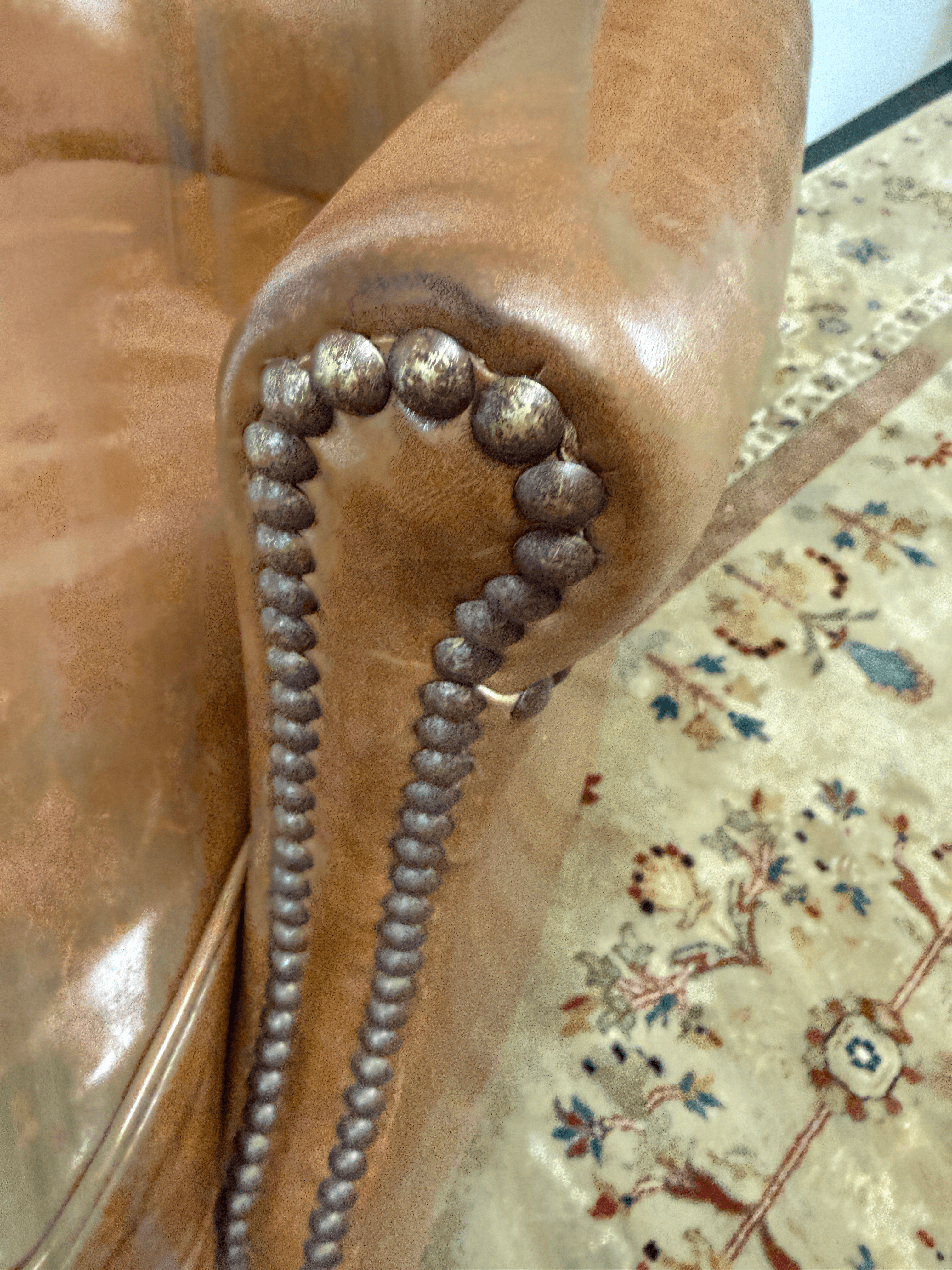 Sunrise Home Leather Wingback Armchair - Thumbnail 7