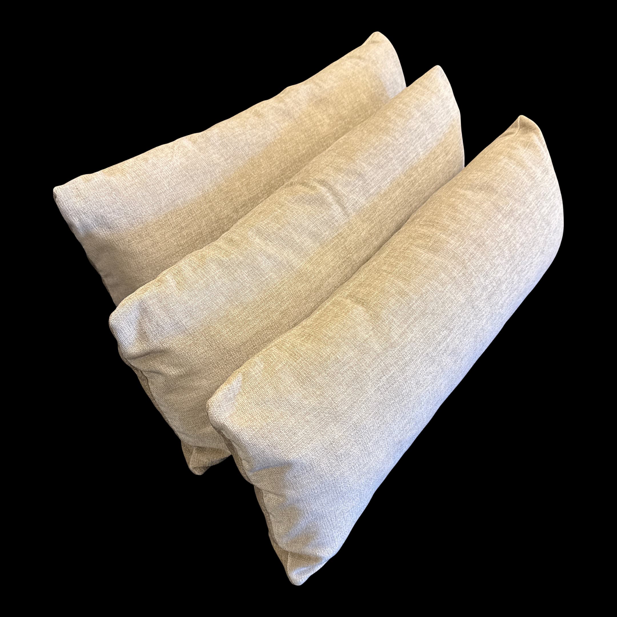 Bespoke Light Neutral Woven Accent Pillows, Set of Three - Thumbnail 2