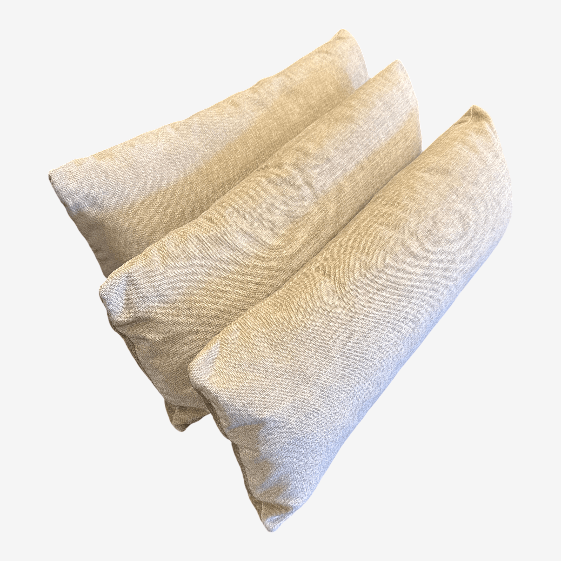 Bespoke Light Neutral Woven Accent Pillows, Set of Three - Image 1